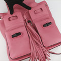 Bamboo fringe tassel Pink Leather 370833 I017857403バンブー ピンク レザー 370833 I017857403