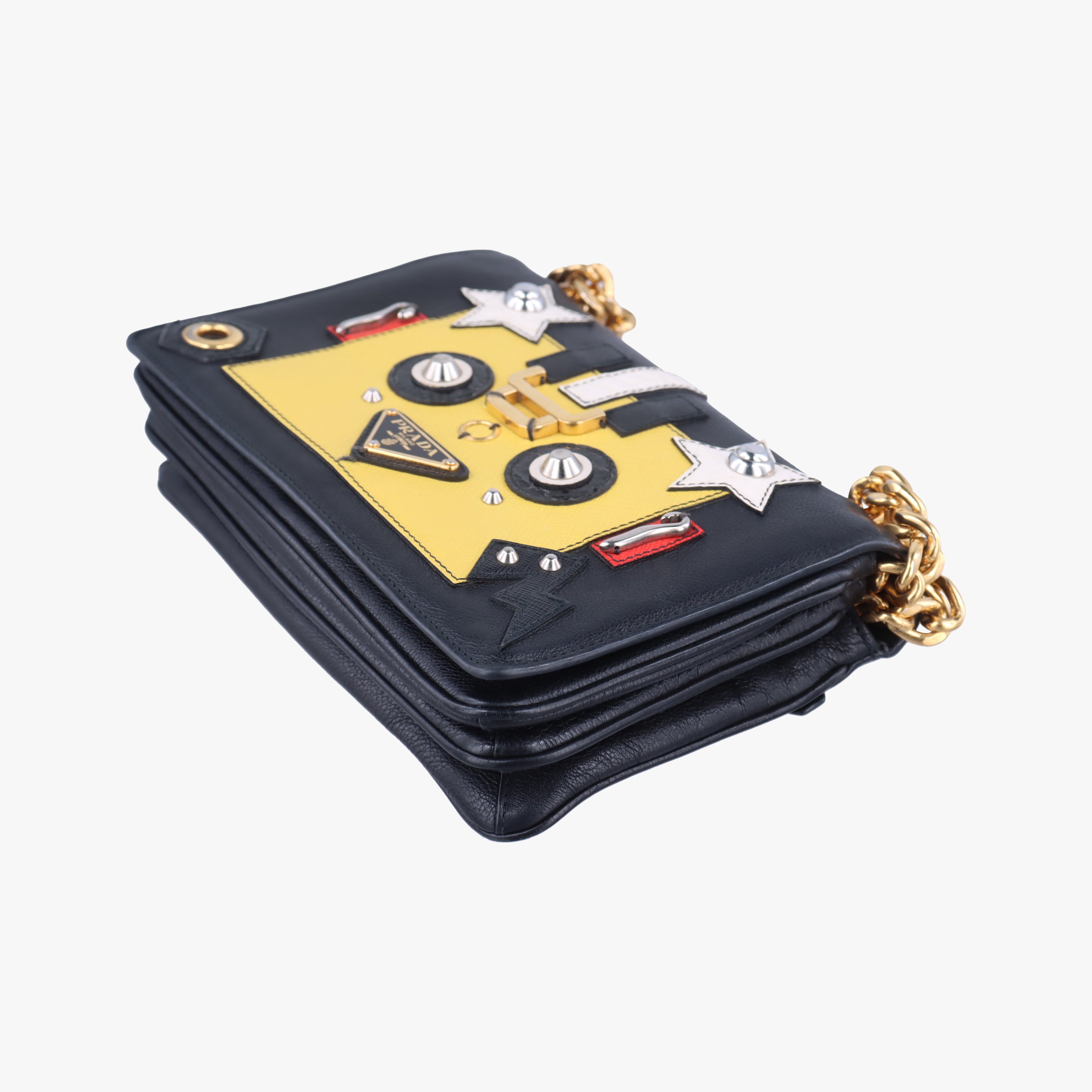 Robot Flap Black×Multicolour Leather 1BD055 117 Gロボットフラップ ブラック×マルチカラー レザー 1BD055 117 G