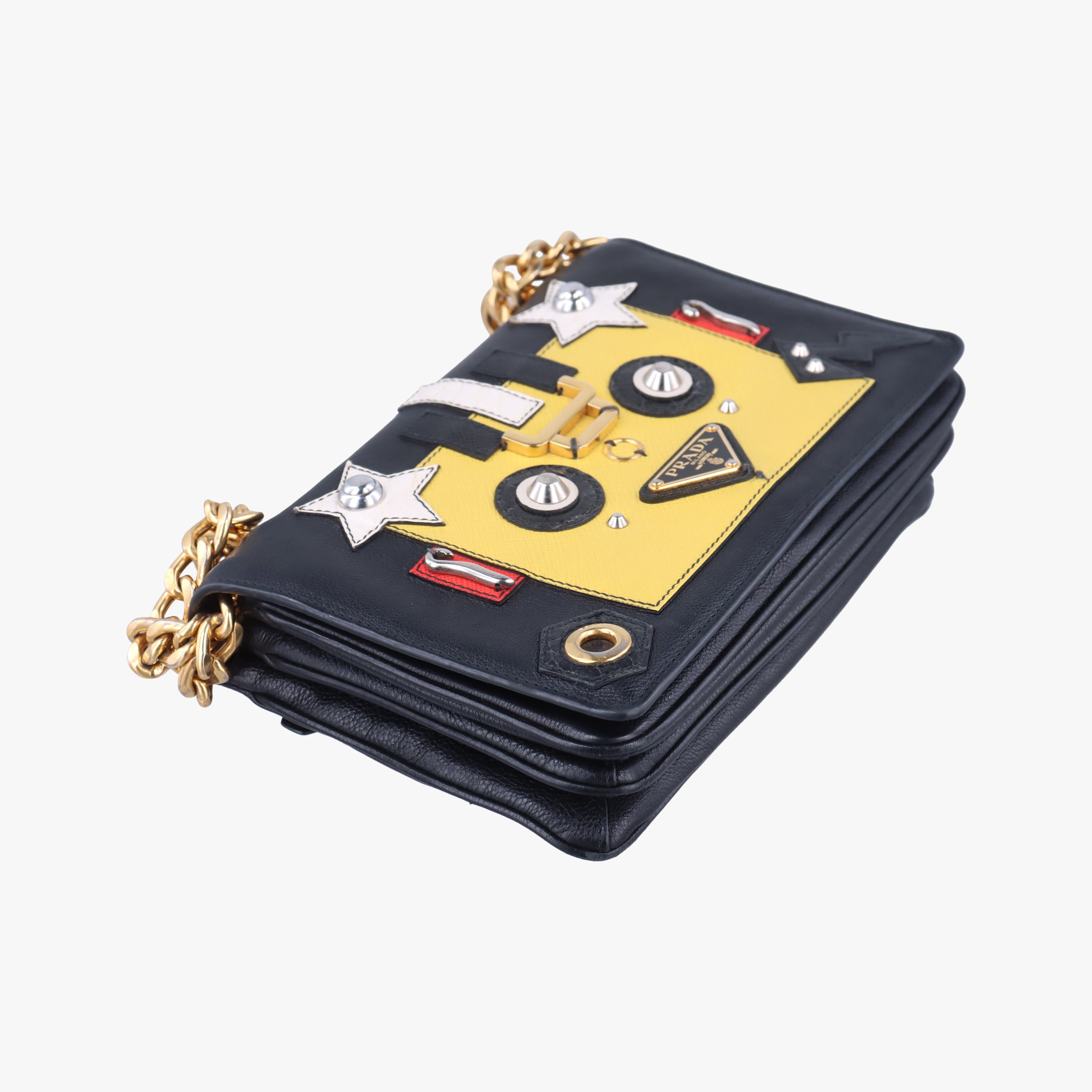 Robot Flap Black×Multicolour Leather 1BD055 117 Gロボットフラップ ブラック×マルチカラー レザー 1BD055 117 G