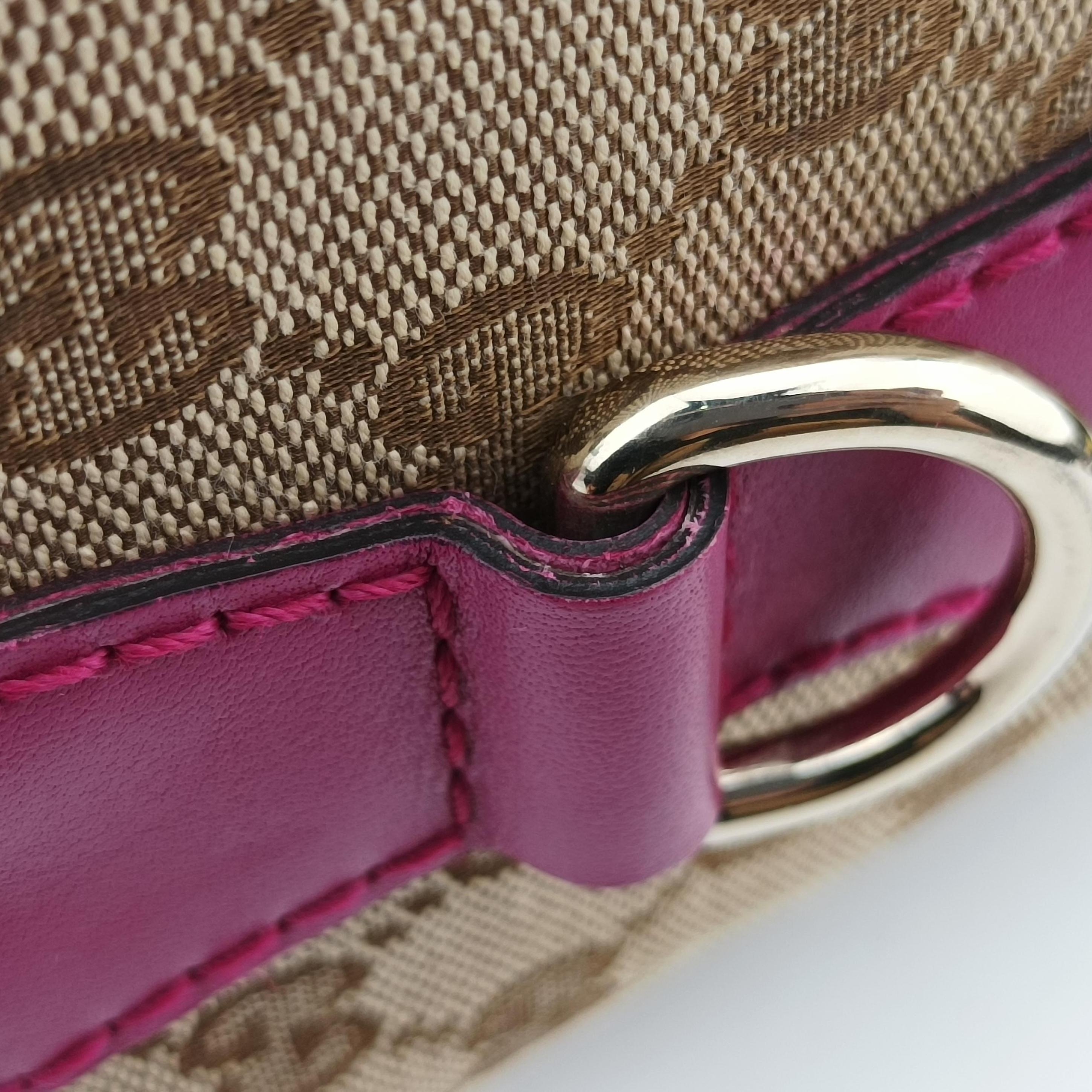 Sherry Line beige×rose canvas×leather 247205 D015384352シェリーライン ベージュ×ローズ キャンバス×レザー 247205 D015384352