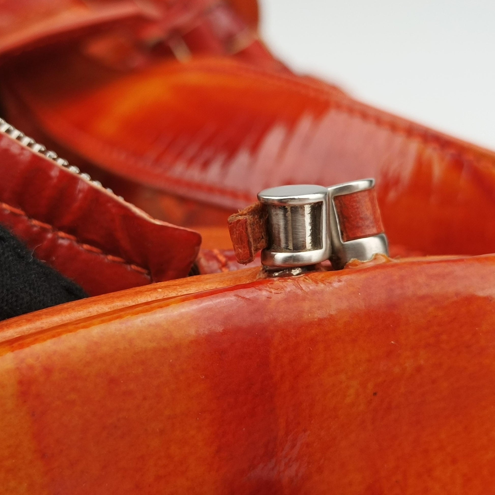 Intrecciato Orange Patent 125150 V2241 7763イントレチャート オレンジ パテント 125150 V2241 7763