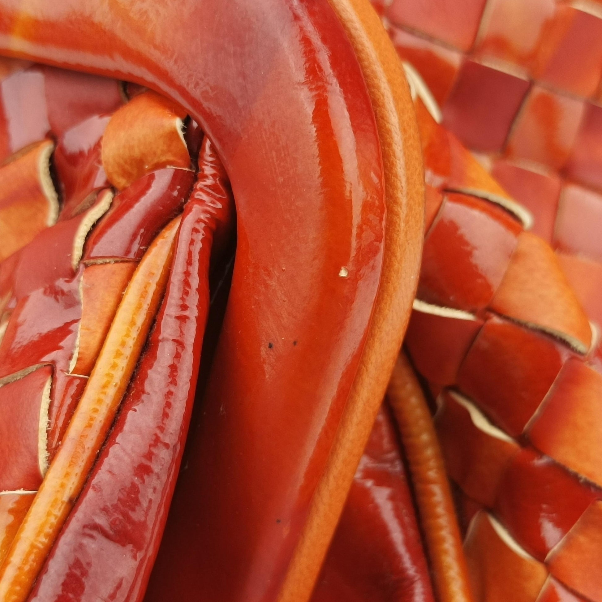 Intrecciato Orange Patent 125150 V2241 7763イントレチャート オレンジ パテント 125150 V2241 7763