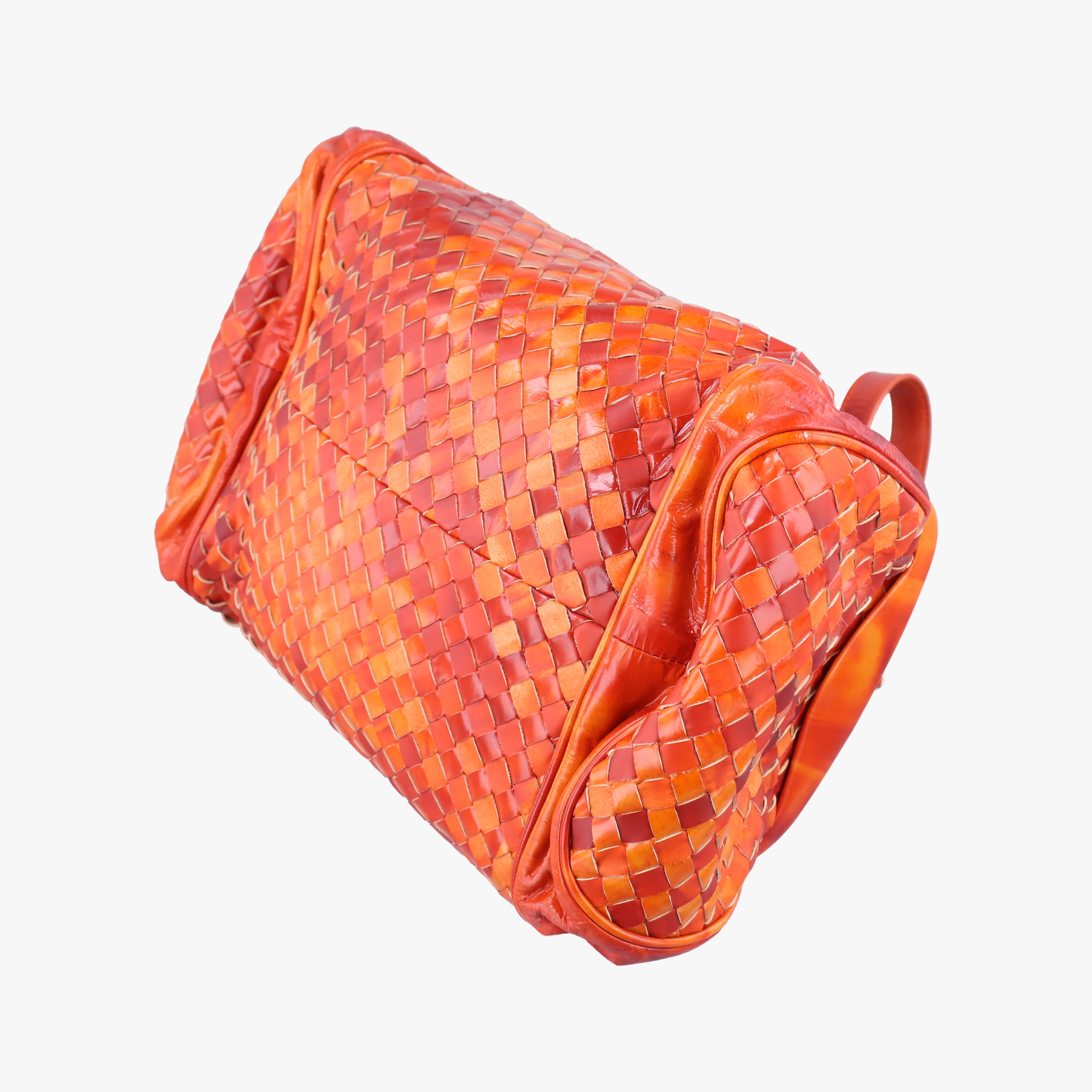 Intrecciato Orange Patent 125150 V2241 7763イントレチャート オレンジ パテント 125150 V2241 7763