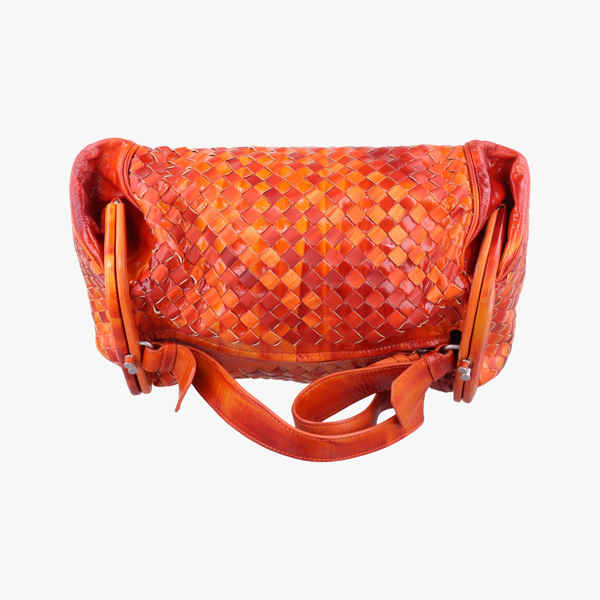 Intrecciato Orange Patent 125150 V2241 7763イントレチャート オレンジ パテント 125150 V2241 7763