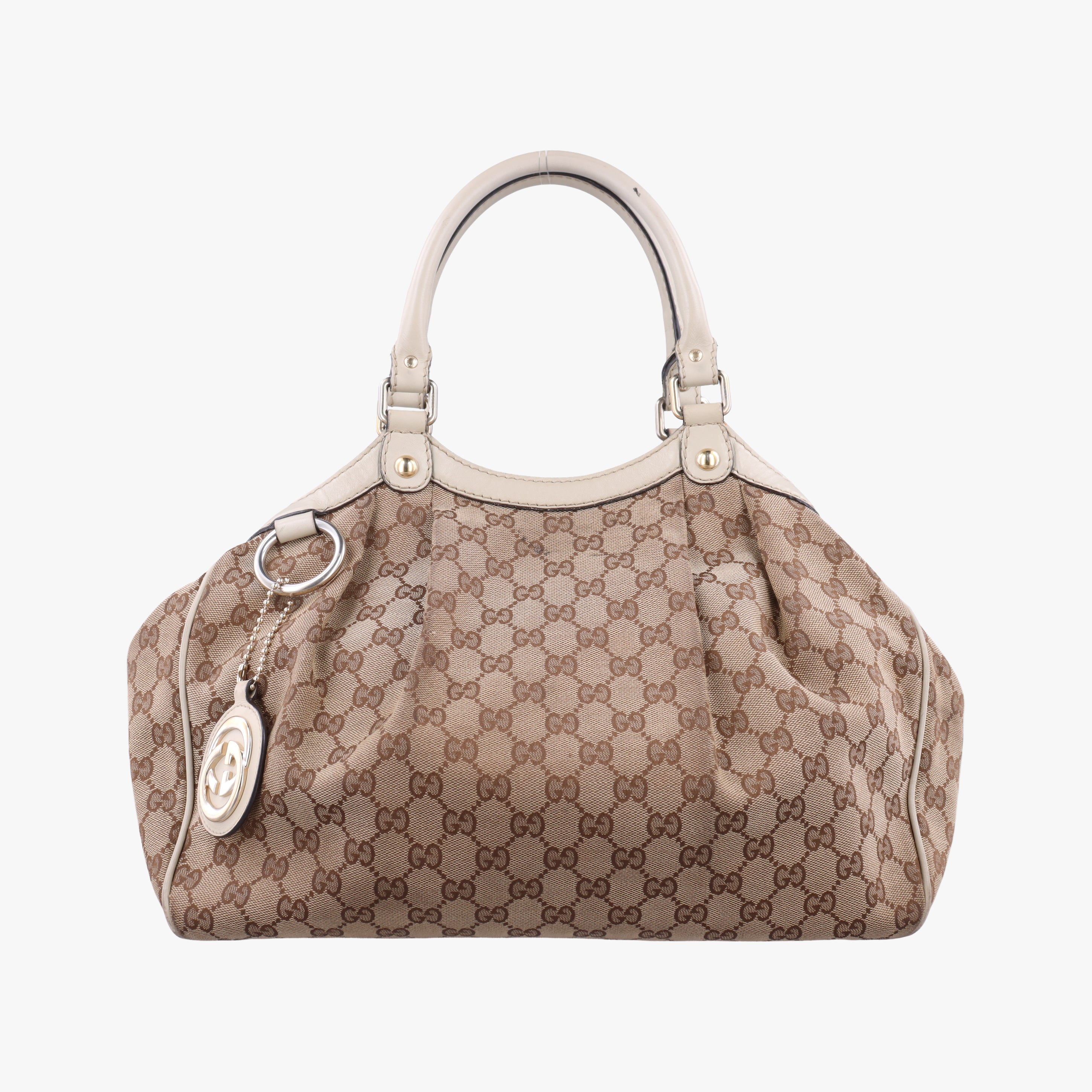 Sukey Brown canvas×leather 211944 G010474312スーキー ブラウン キャンバス×レザー 211944 G010474312