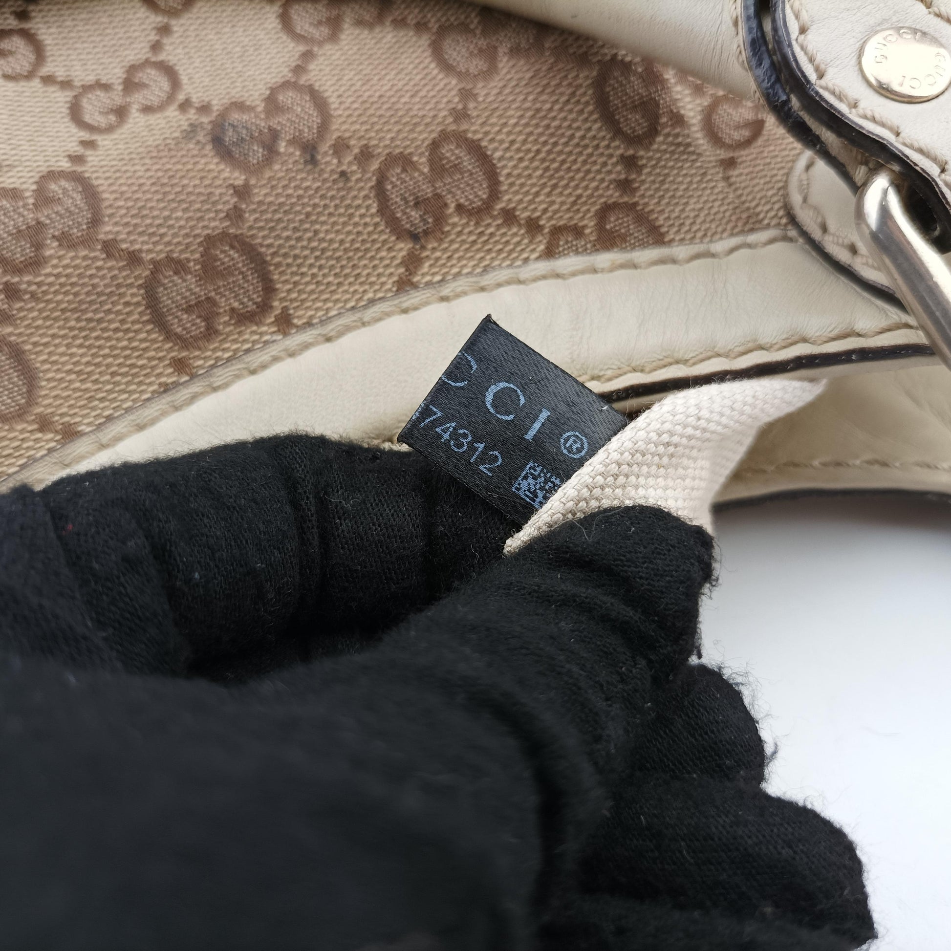 Sukey Brown canvas×leather 211944 G010474312スーキー ブラウン キャンバス×レザー 211944 G010474312