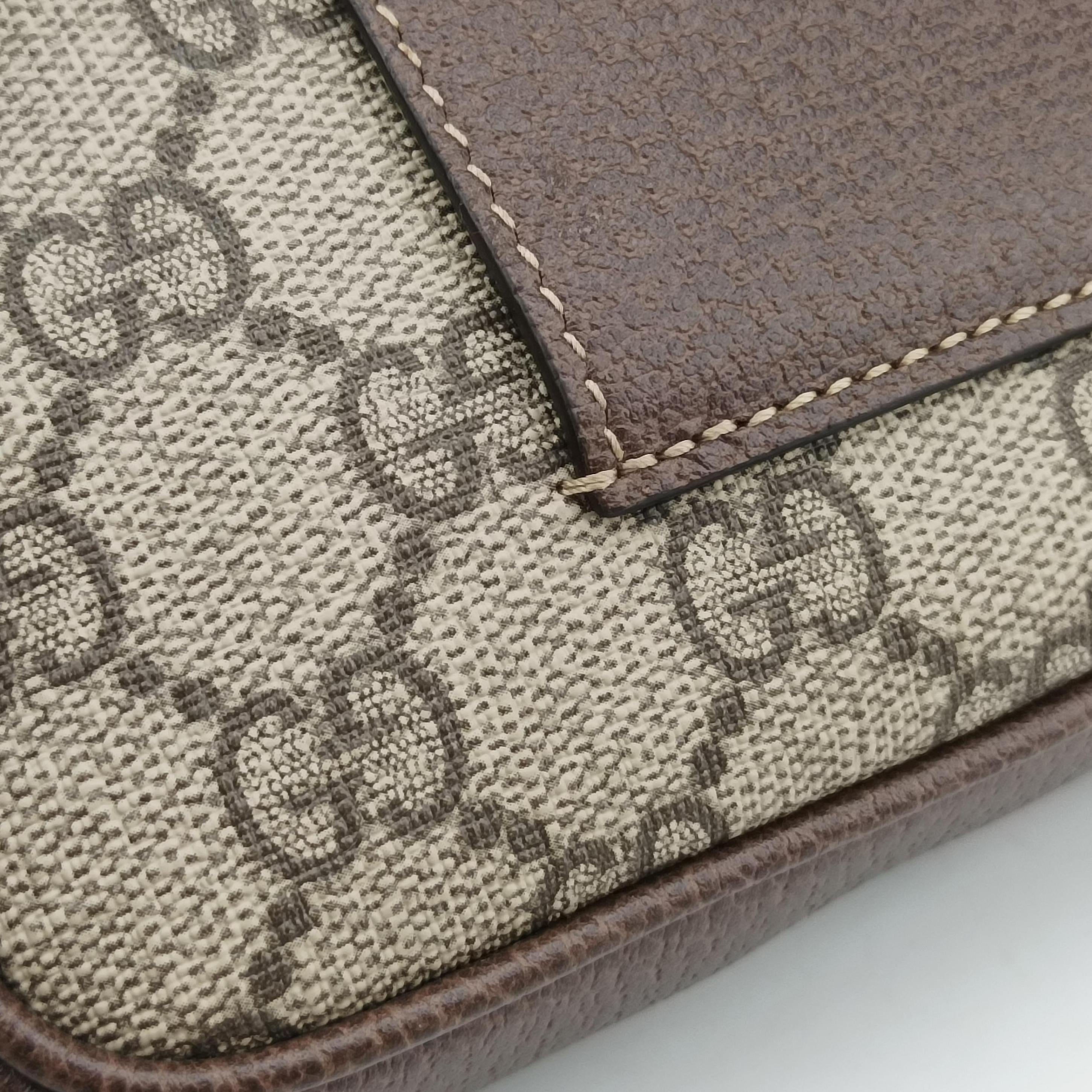 Ophidia Brown×green×red PVC coated canvas×leather 519308 オフィディア ブラウン×グリーン×レッド PVCコーティングキャンバス×レザー 519308 