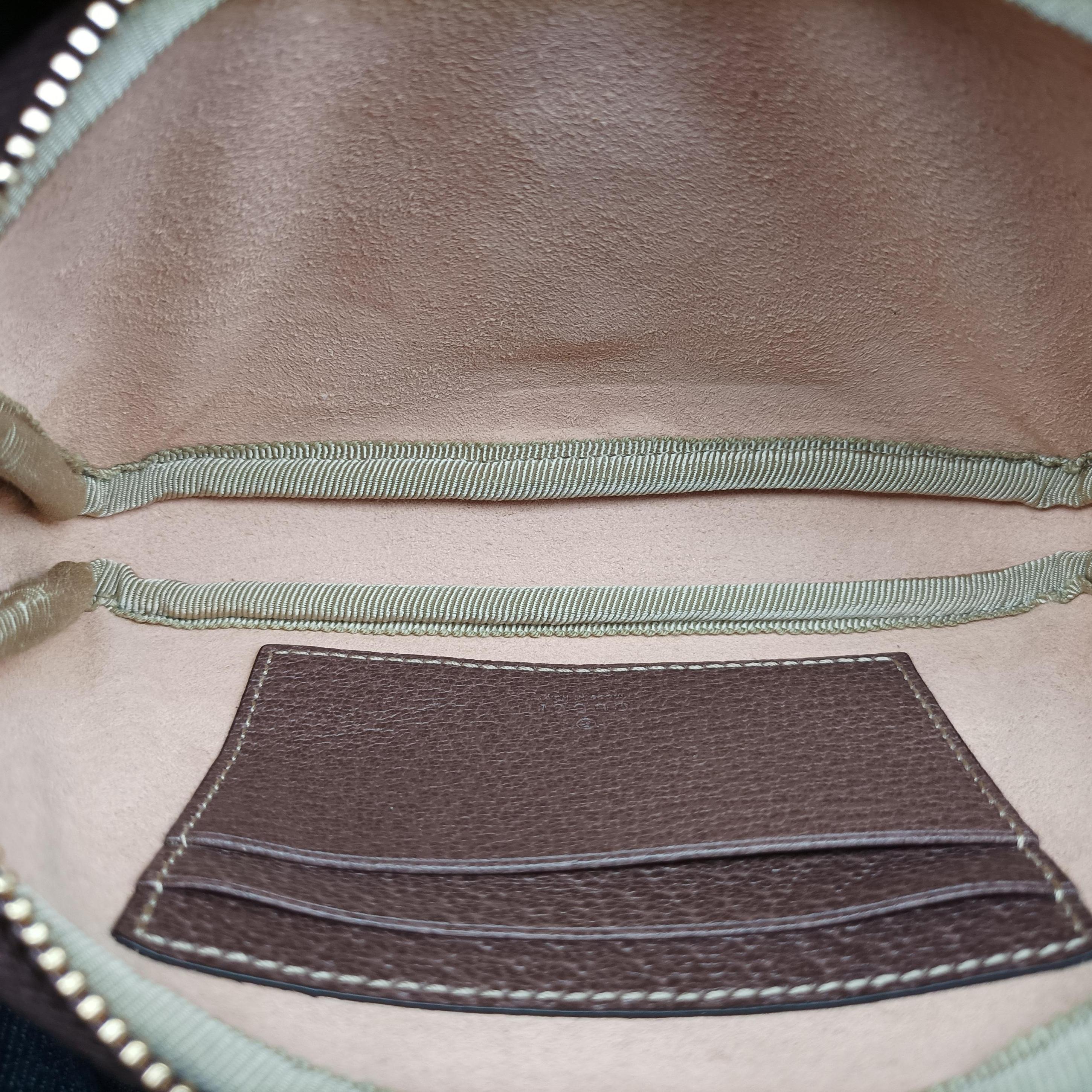 Ophidia Brown×green×red PVC coated canvas×leather 519308 オフィディア ブラウン×グリーン×レッド PVCコーティングキャンバス×レザー 519308 