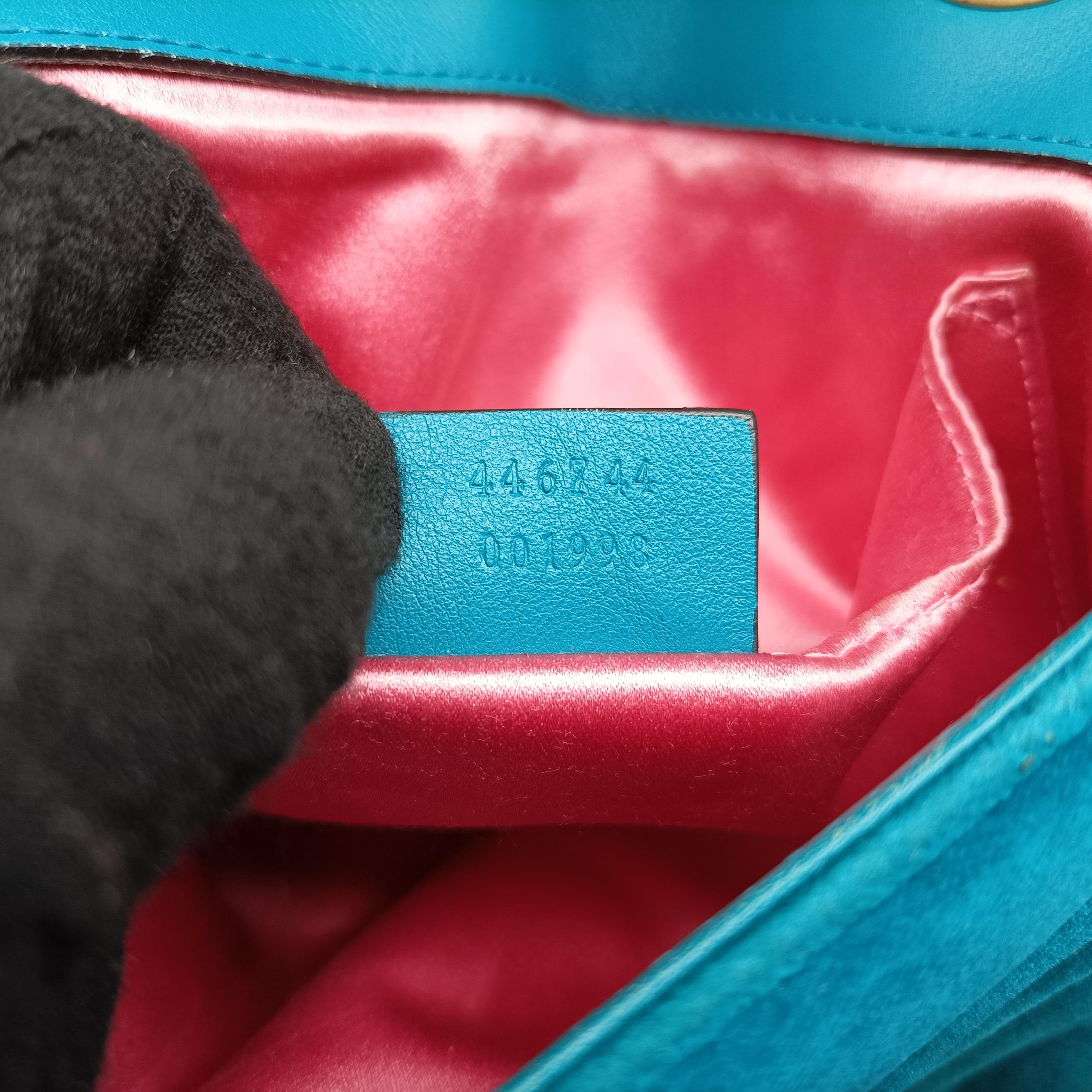 GG Marmont Blue velour 446744 I023595000GGマーモント ブルー ベロア 446744 I023595000