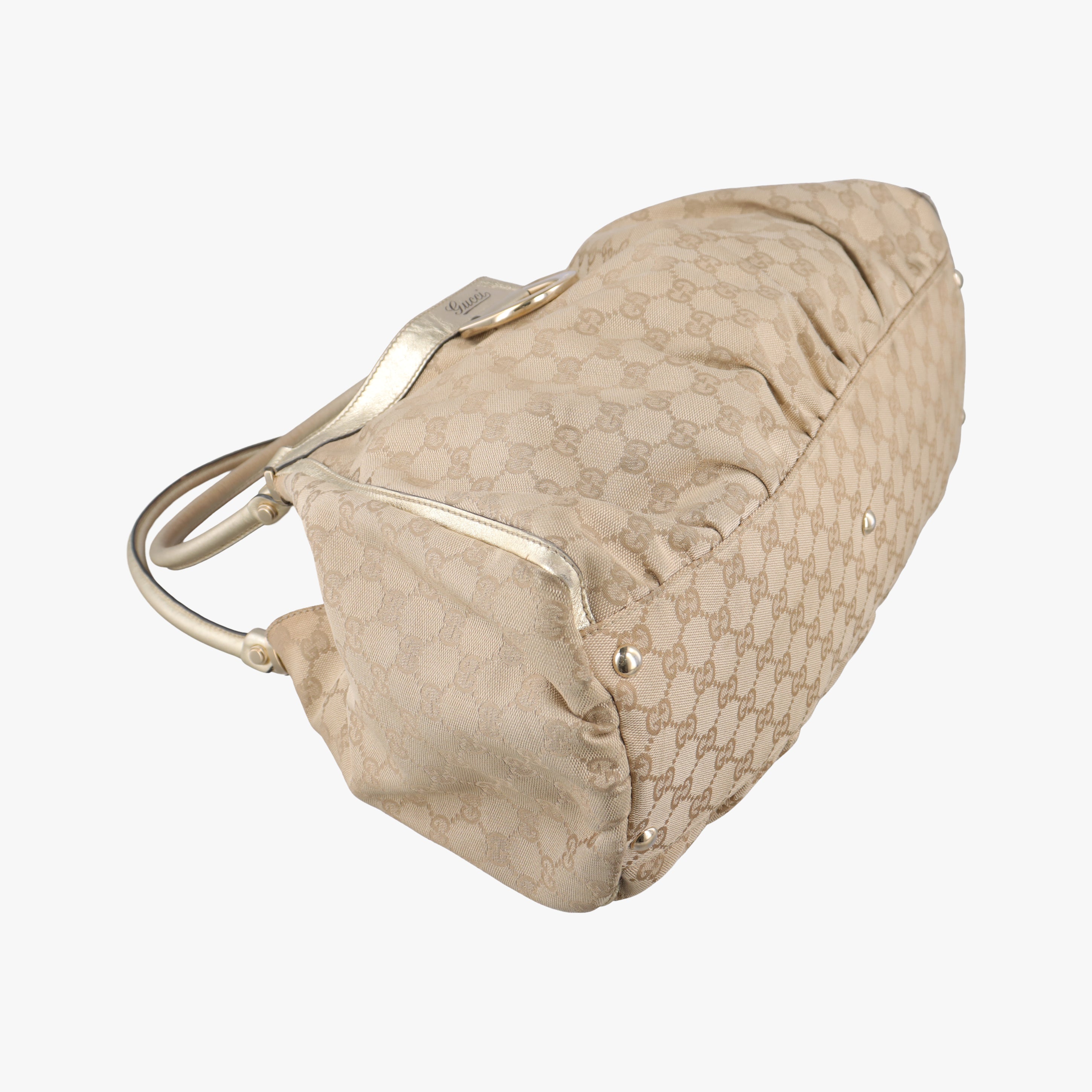 Abbey D-ring Hobo Beige canvas 189835 E2139784アビー Dリング ホーボー ベージュ キャンバス 189835 E2139784