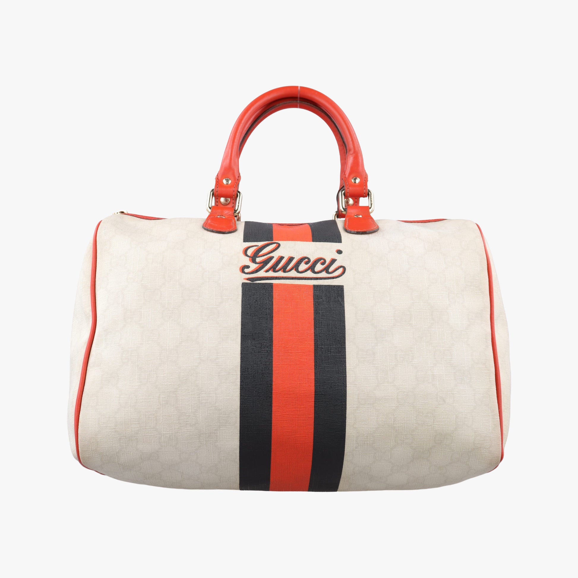 GG Supreme Joyline White x Black x Orange PVC coated canvas×leather 189895 A1882716GGスプリーム ジョイライン ホワイト×ブラック×オレンジ PVCコーティングキャンバス×レザー 189895 A1882716