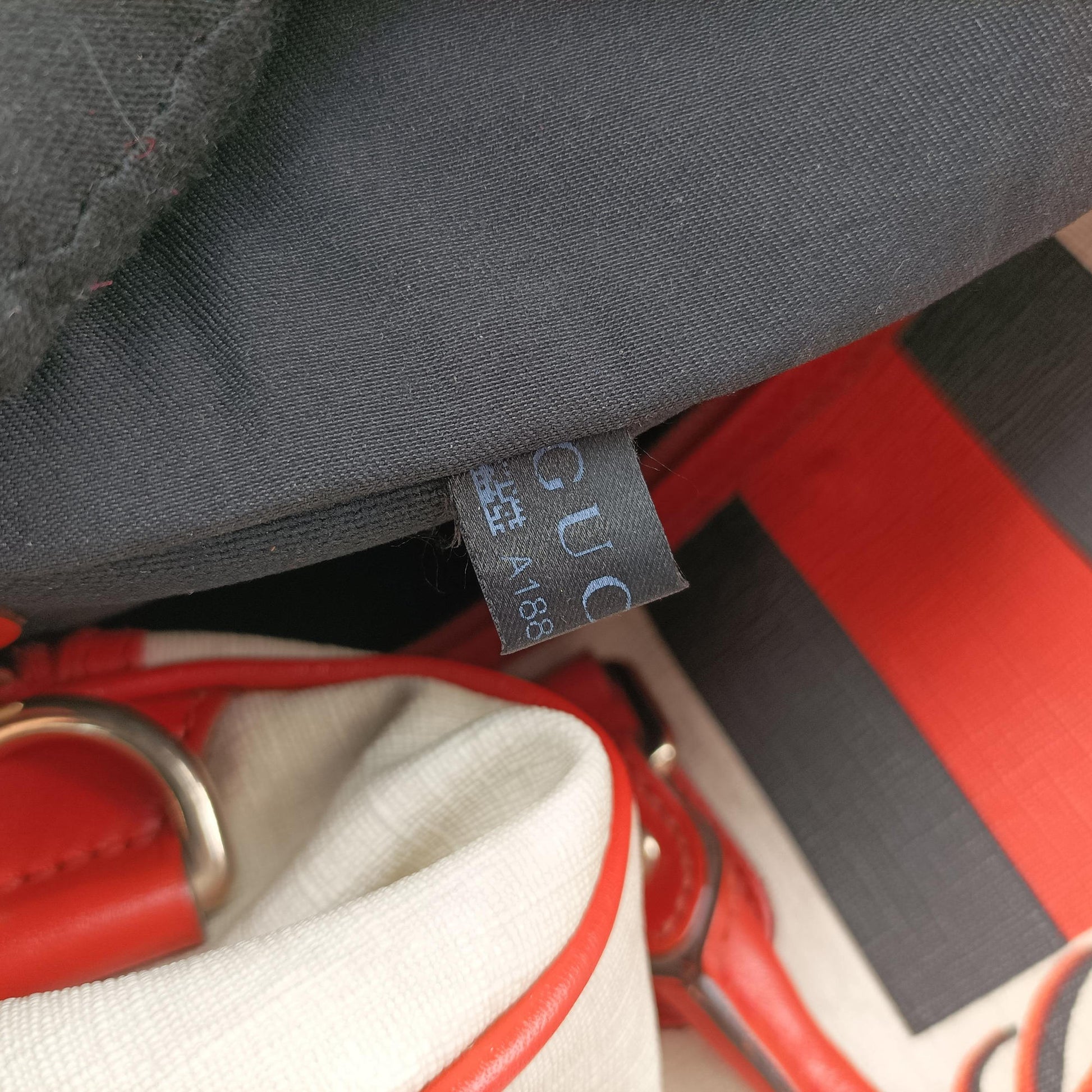 GG Supreme Joyline White x Black x Orange PVC coated canvas×leather 189895 A1882716GGスプリーム ジョイライン ホワイト×ブラック×オレンジ PVCコーティングキャンバス×レザー 189895 A1882716
