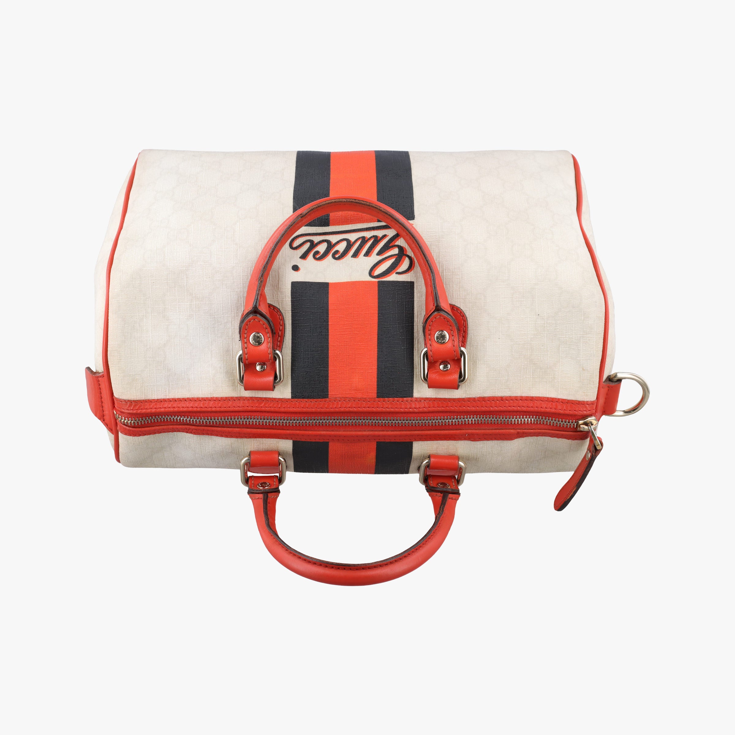 GG Supreme Joyline White x Black x Orange PVC coated canvas×leather 189895 A1882716GGスプリーム ジョイライン ホワイト×ブラック×オレンジ PVCコーティングキャンバス×レザー 189895 A1882716