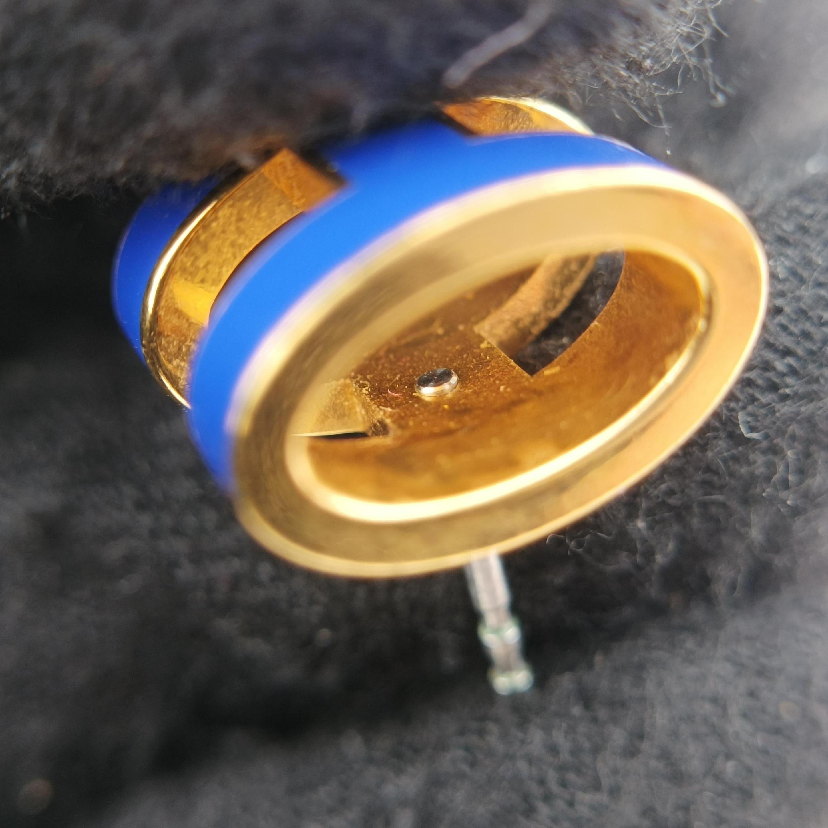 Pop H Earrings Golden×Blue GP ポップエイチ イヤリング ゴールド×ブルー GP 