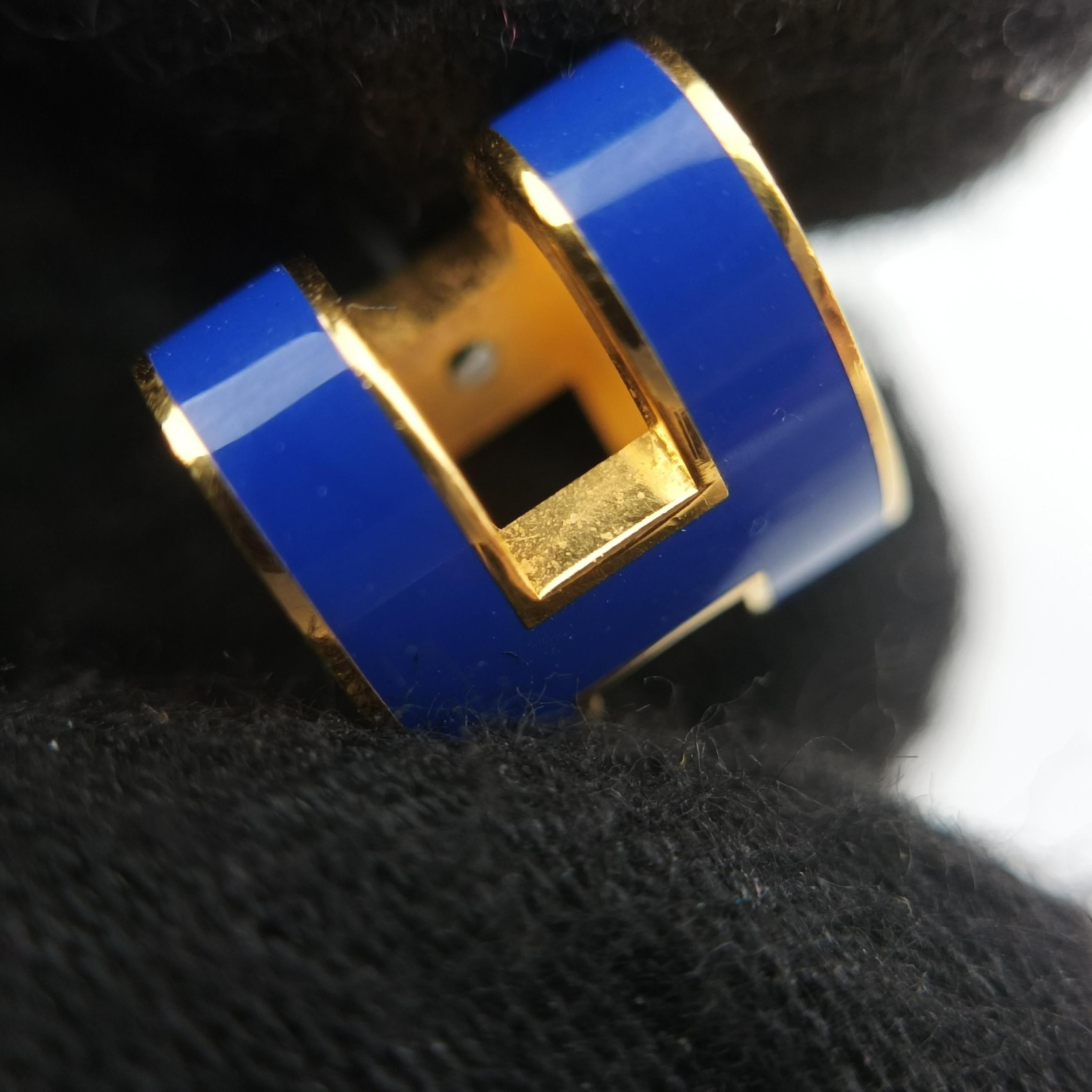 Pop H Earrings Golden×Blue GP ポップエイチ イヤリング ゴールド×ブルー GP 