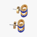 Pop H Earrings Golden×Blue GP ポップエイチ イヤリング ゴールド×ブルー GP 