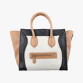 Luggage Mini Shopper Beige×white×black Leather U-CE-0131ラゲージミニショッパー ベージュ×ホワイト×ブラック レザー U-CE-0131
