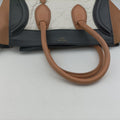 Luggage Mini Shopper Beige×white×black Leather U-CE-0131ラゲージミニショッパー ベージュ×ホワイト×ブラック レザー U-CE-0131
