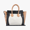 Luggage Mini Shopper Beige×white×black Leather U-CE-0131ラゲージミニショッパー ベージュ×ホワイト×ブラック レザー U-CE-0131