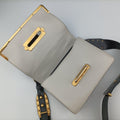 Cahier Black×white Leather×SAFFIANO Leather 1BD045 25カイエ ブラック×ホワイト レザー×サフィアーノレザー 1BD045 25