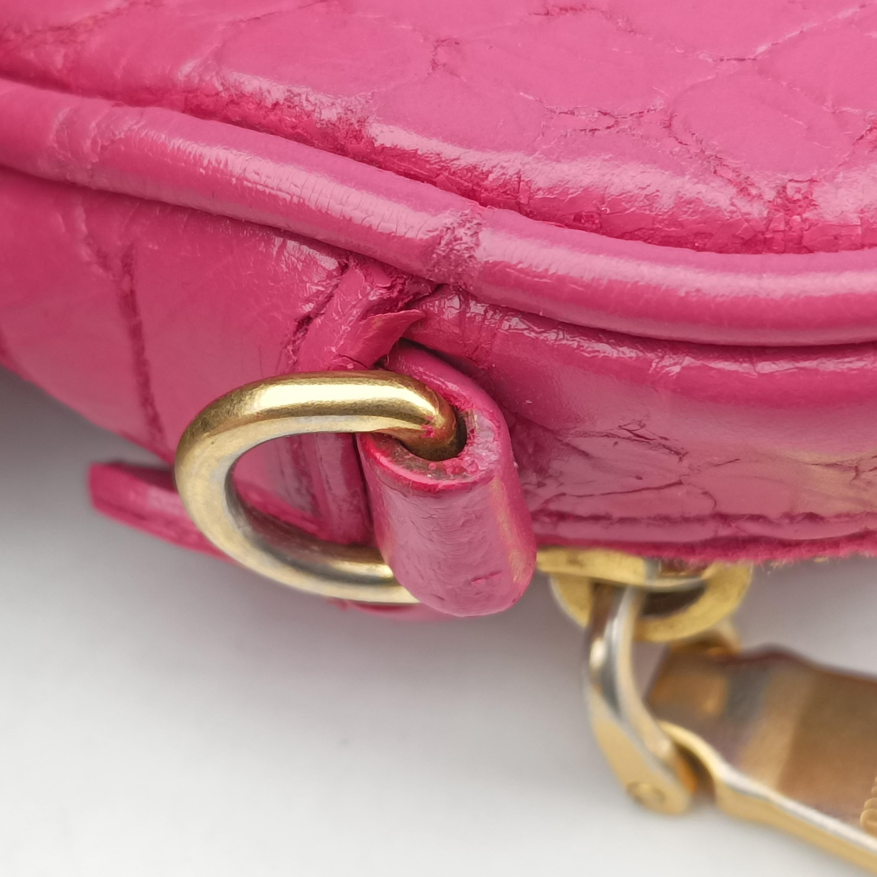 Crocodile embossed Pink leather 197クロコ 型押し ピンク レザー 197