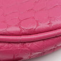 Crocodile embossed Pink leather 197クロコ 型押し ピンク レザー 197