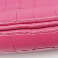 Crocodile embossed Pink leather 197クロコ 型押し ピンク レザー 197