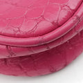 Crocodile embossed Pink leather 197クロコ 型押し ピンク レザー 197
