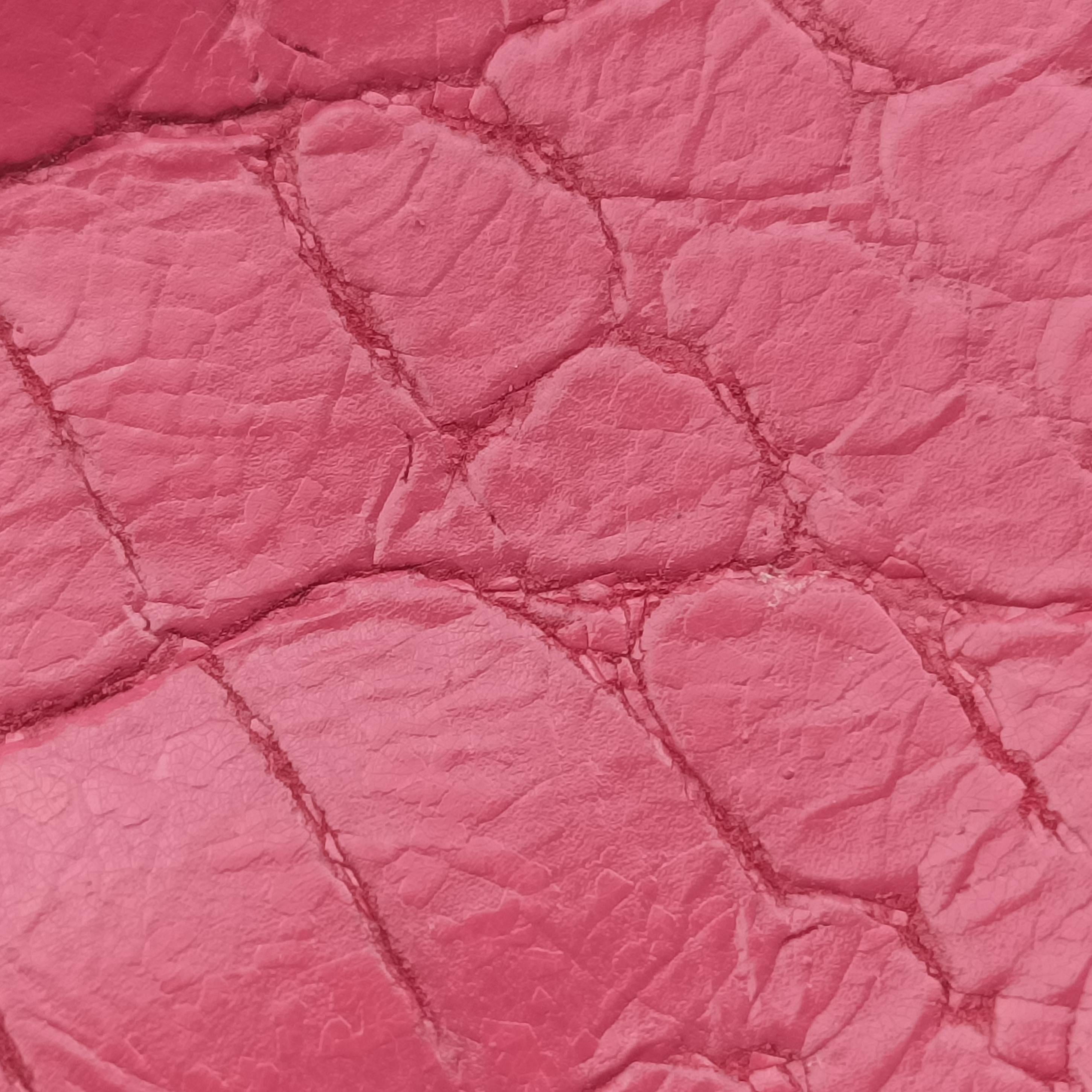 Crocodile embossed Pink leather 197クロコ 型押し ピンク レザー 197