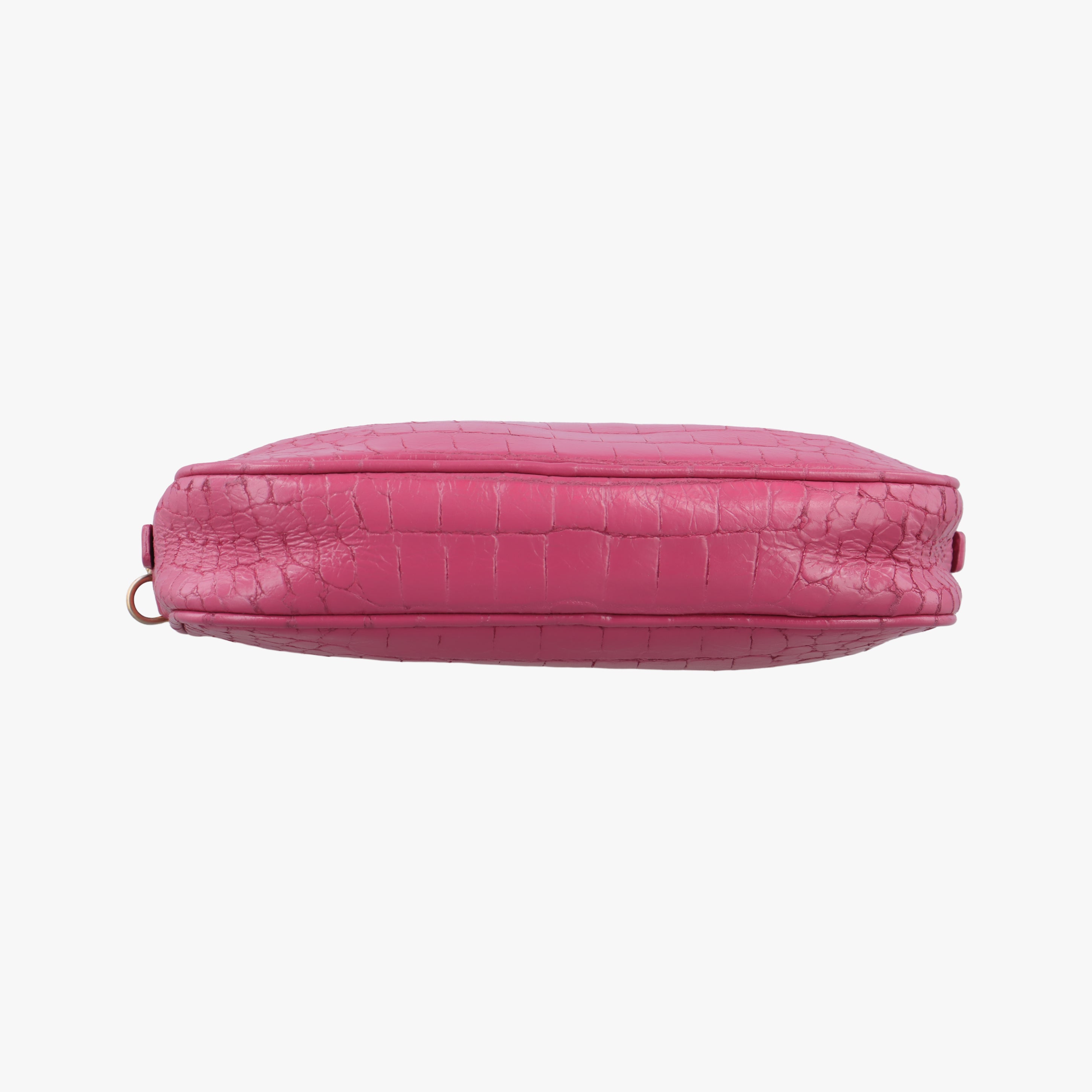 Crocodile embossed Pink leather 197クロコ 型押し ピンク レザー 197