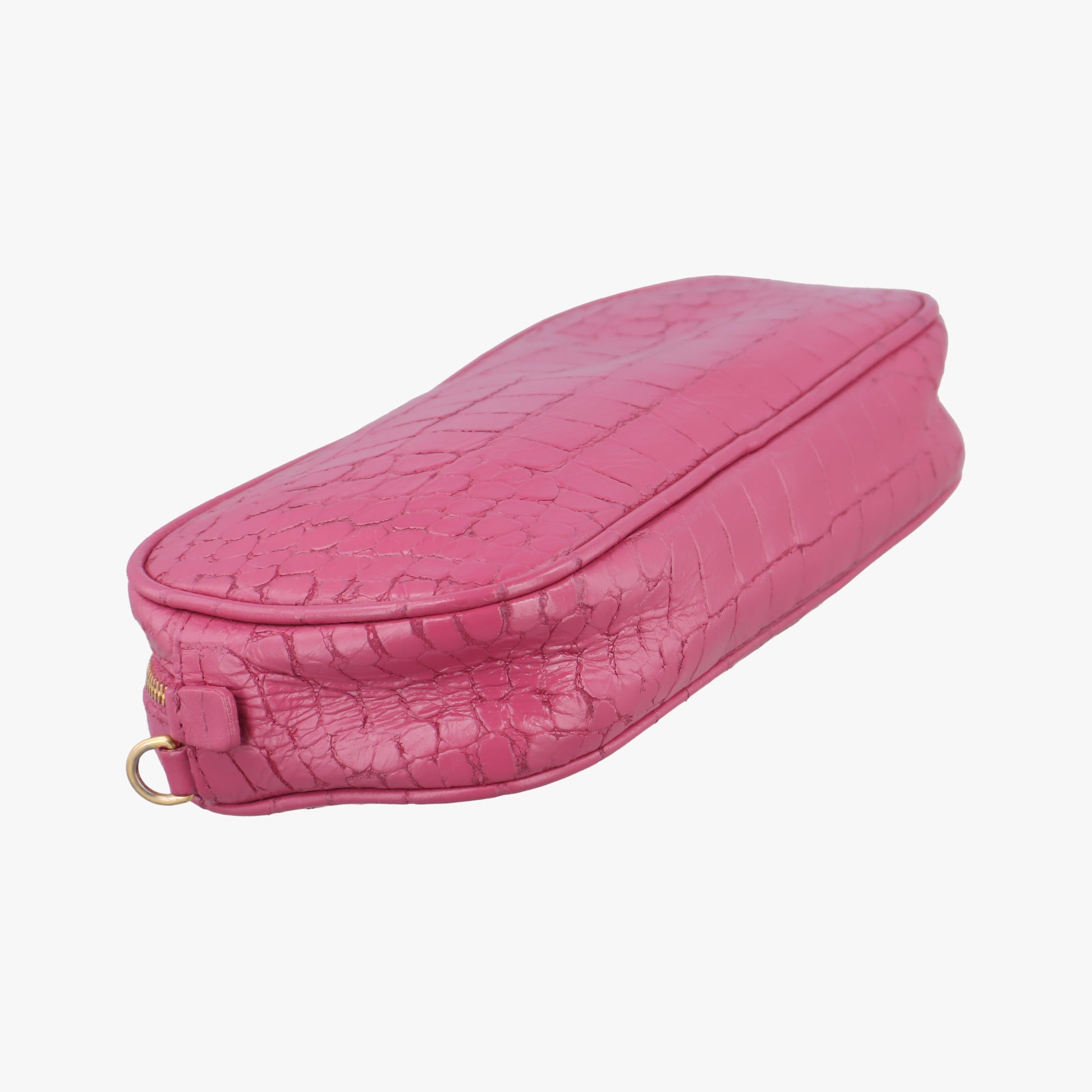 Crocodile embossed Pink leather 197クロコ 型押し ピンク レザー 197