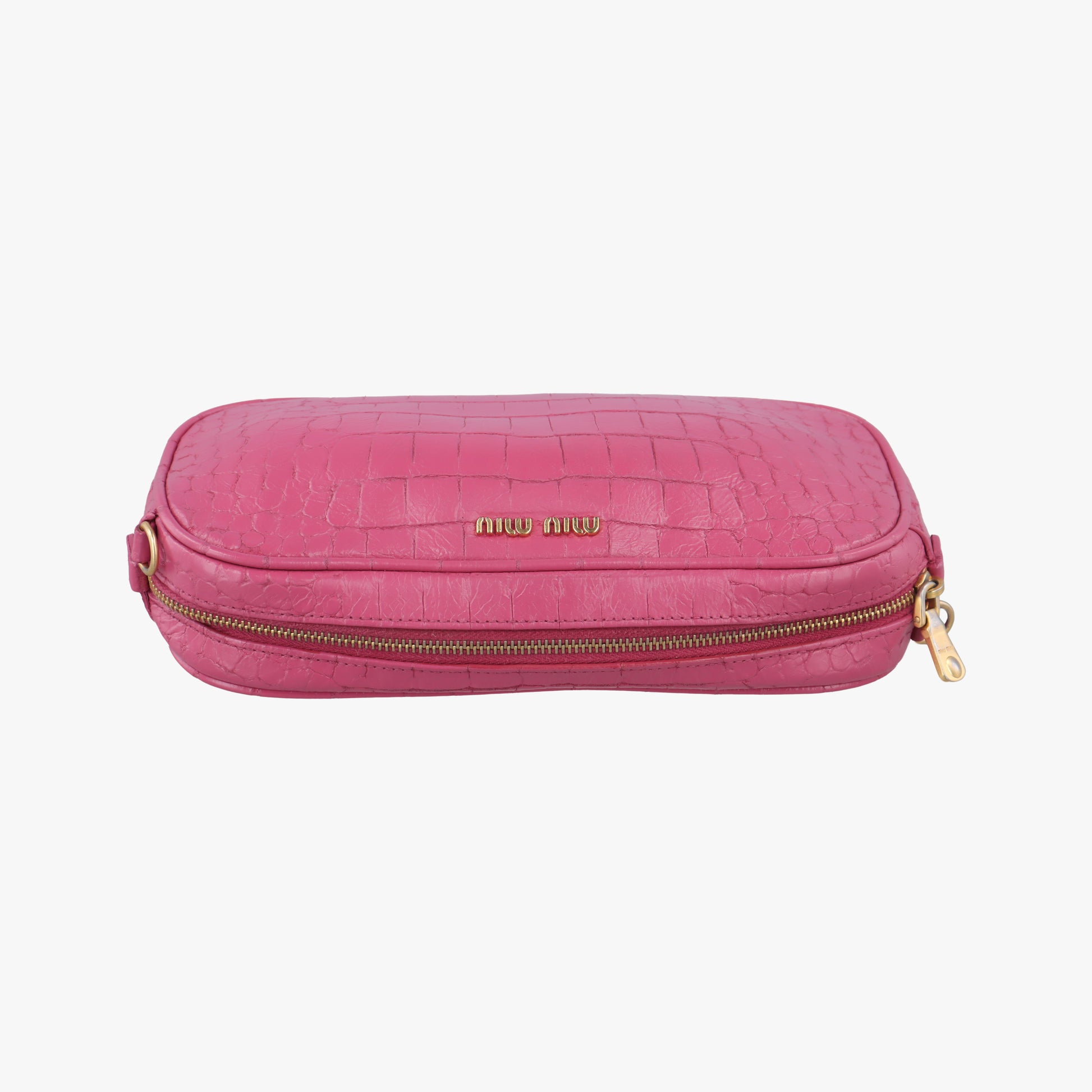 Crocodile embossed Pink leather 197クロコ 型押し ピンク レザー 197