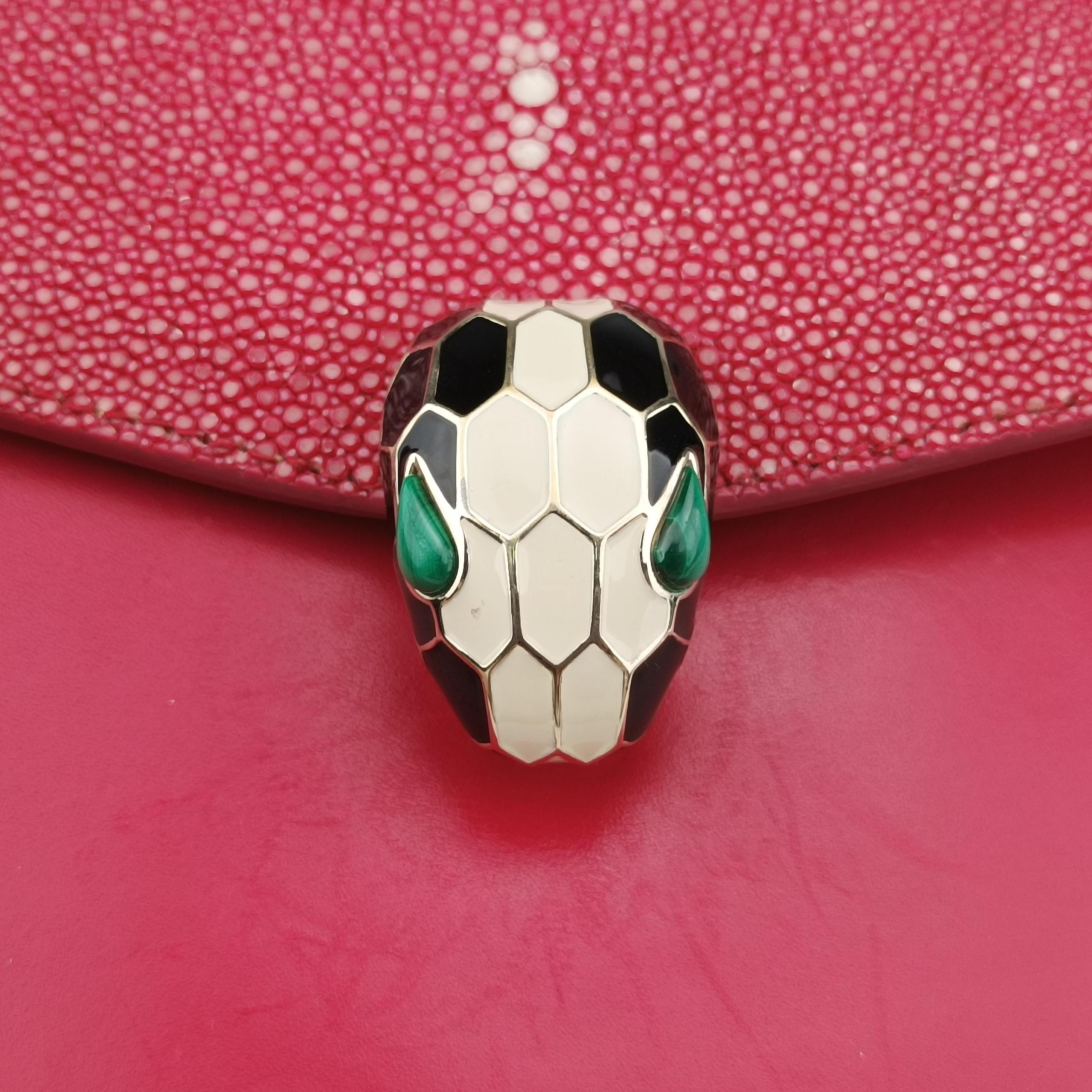 Serpenti Rose Galuchat Skin×Leather RP.D15.39799セルペンティ ローズ レッド ガルーシャスキン×ザー RP.D15.39799