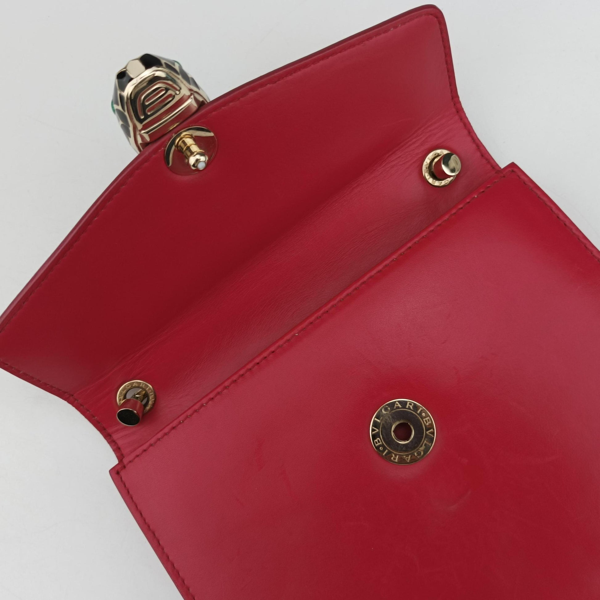 Serpenti Rose Galuchat Skin×Leather RP.D15.39799セルペンティ ローズ レッド ガルーシャスキン×ザー RP.D15.39799