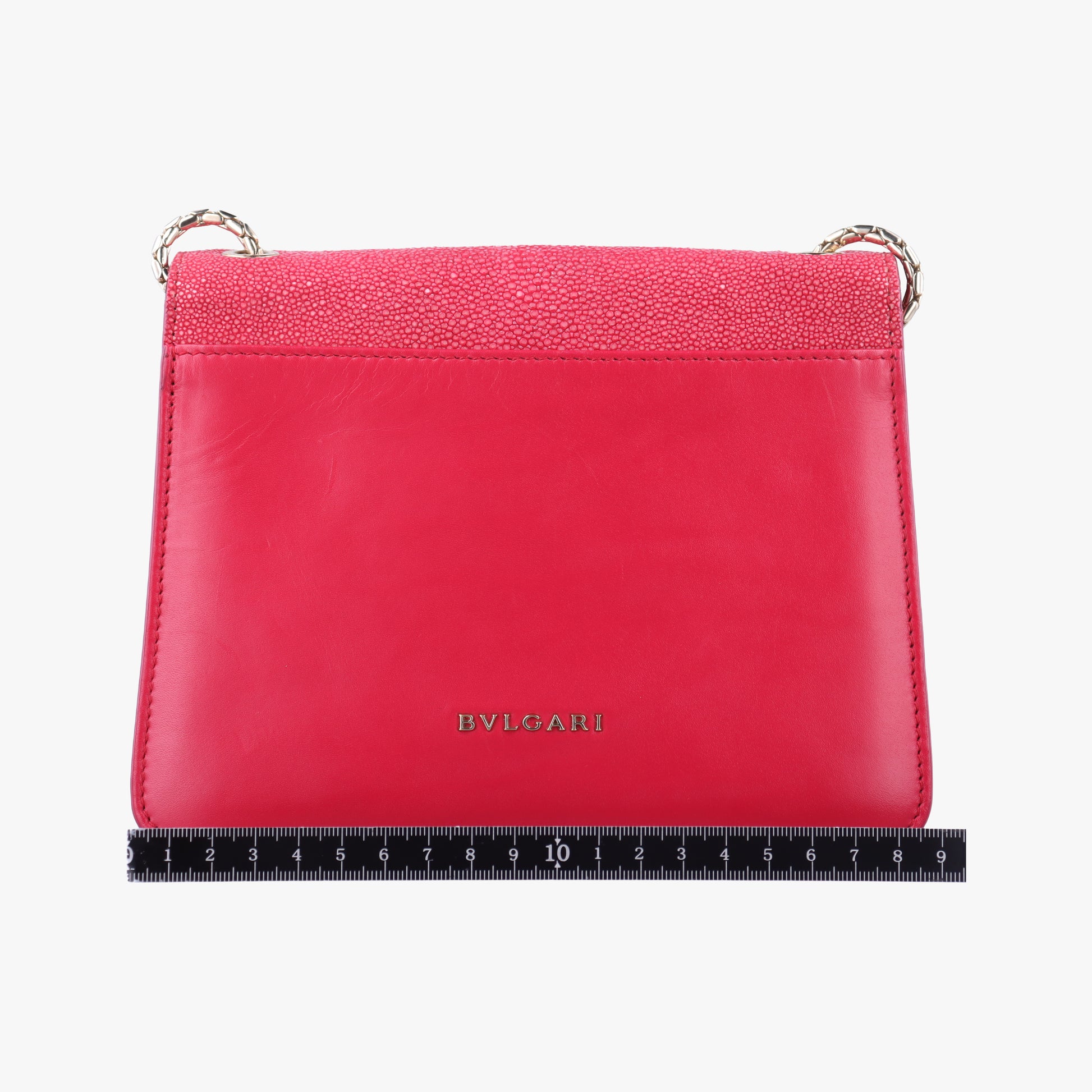 Serpenti Rose Galuchat Skin×Leather RP.D15.39799セルペンティ ローズ レッド ガルーシャスキン×ザー RP.D15.39799