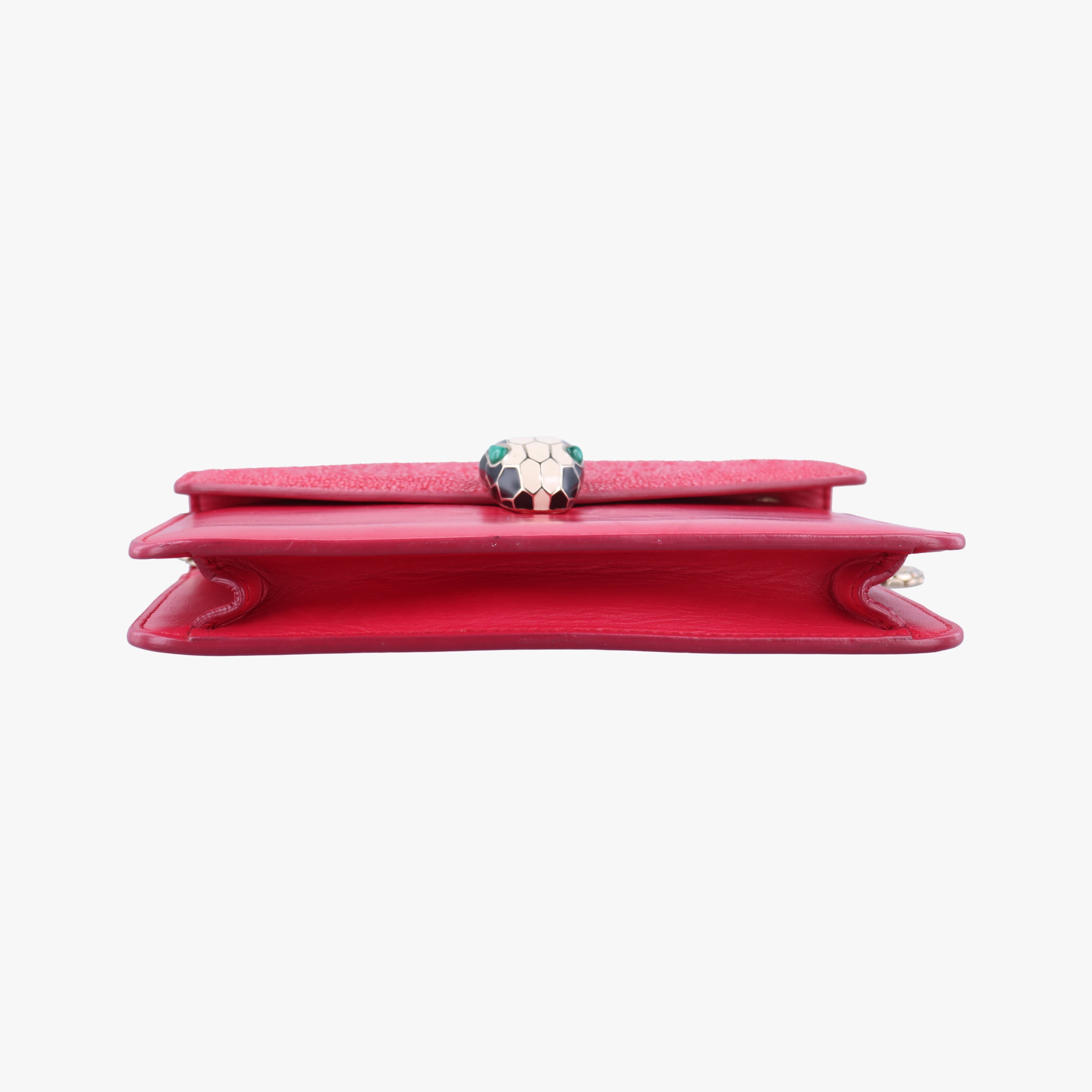Serpenti Rose Galuchat Skin×Leather RP.D15.39799セルペンティ ローズ レッド ガルーシャスキン×ザー RP.D15.39799