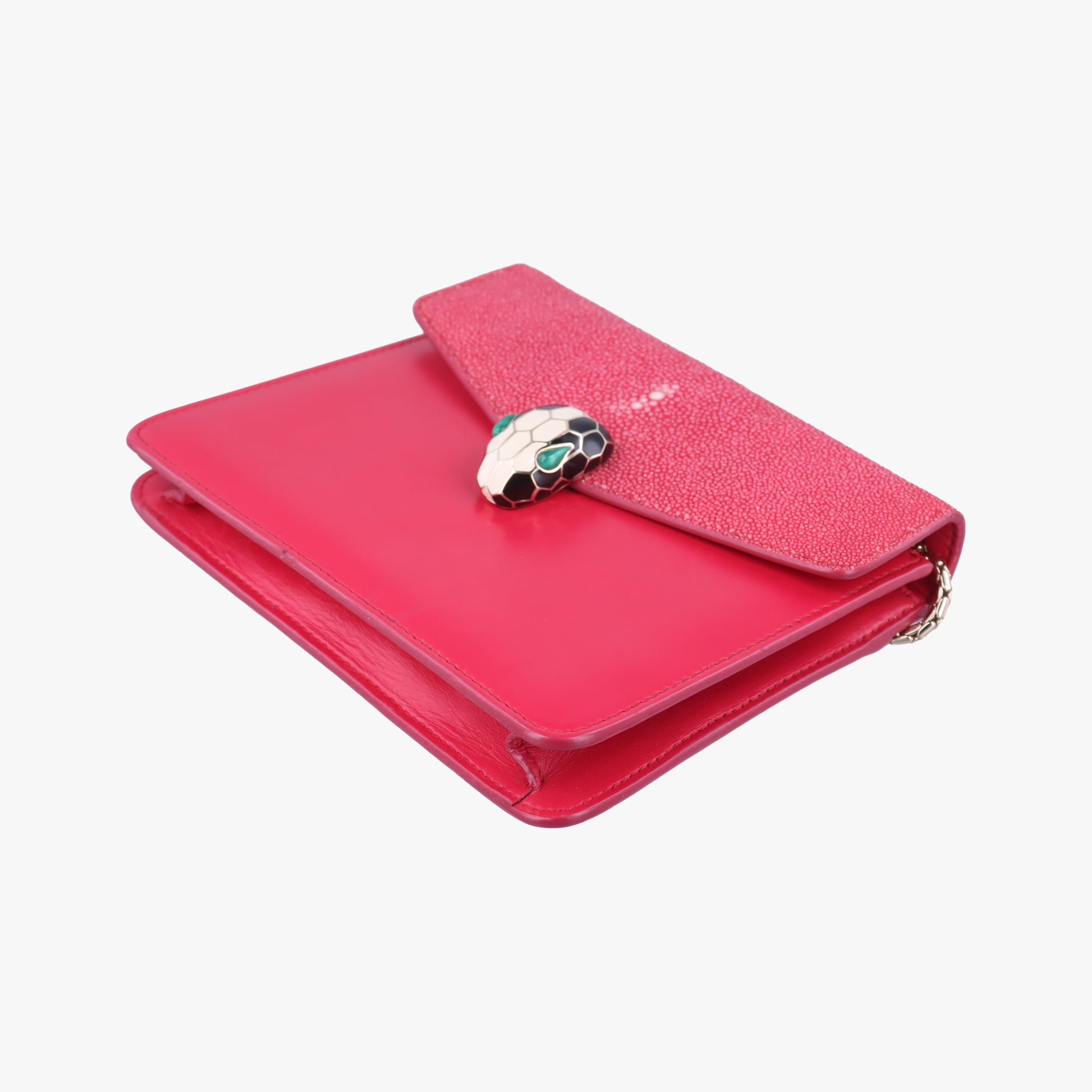 Serpenti Rose Galuchat Skin×Leather RP.D15.39799セルペンティ ローズ レッド ガルーシャスキン×ザー RP.D15.39799