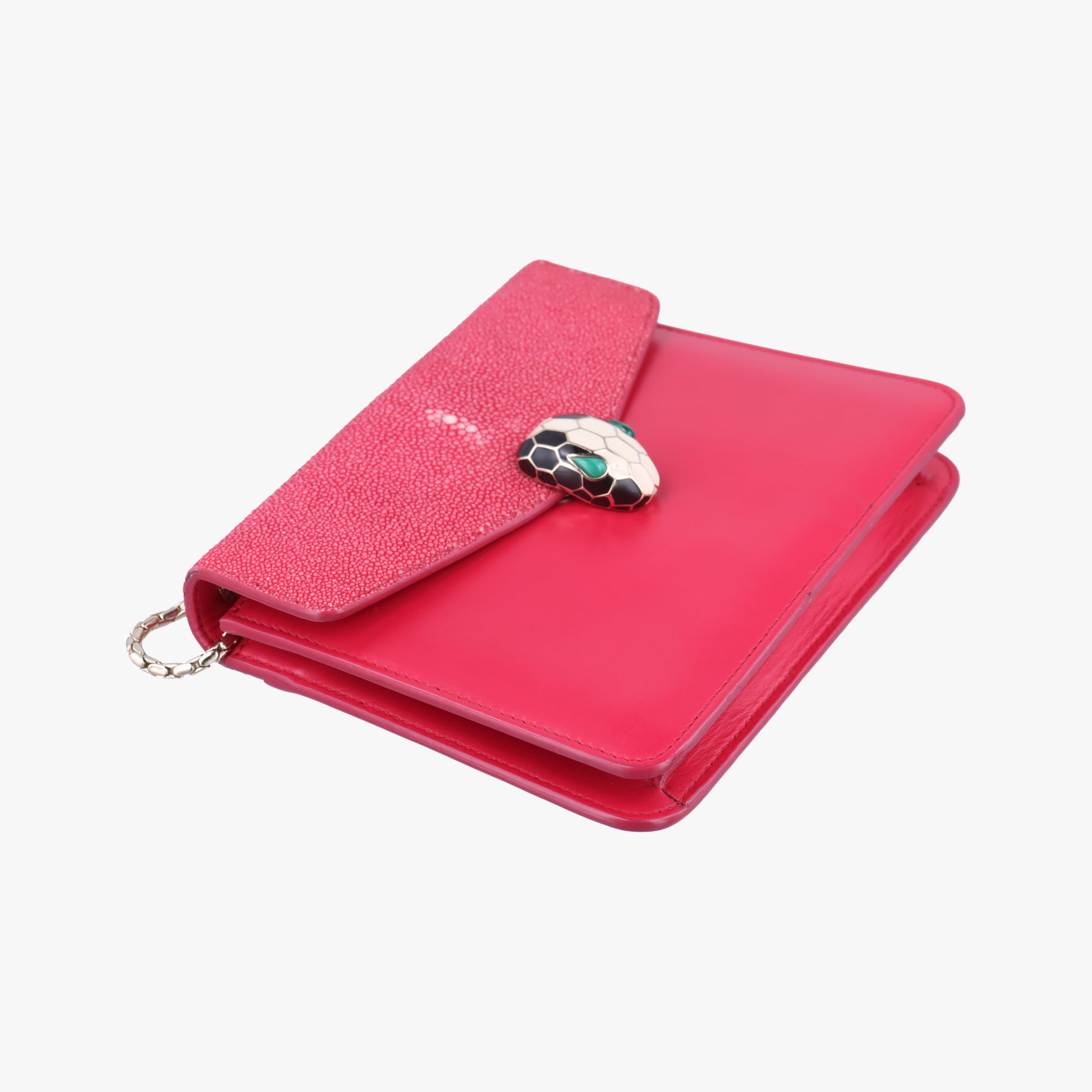Serpenti Rose Galuchat Skin×Leather RP.D15.39799セルペンティ ローズ レッド ガルーシャスキン×ザー RP.D15.39799