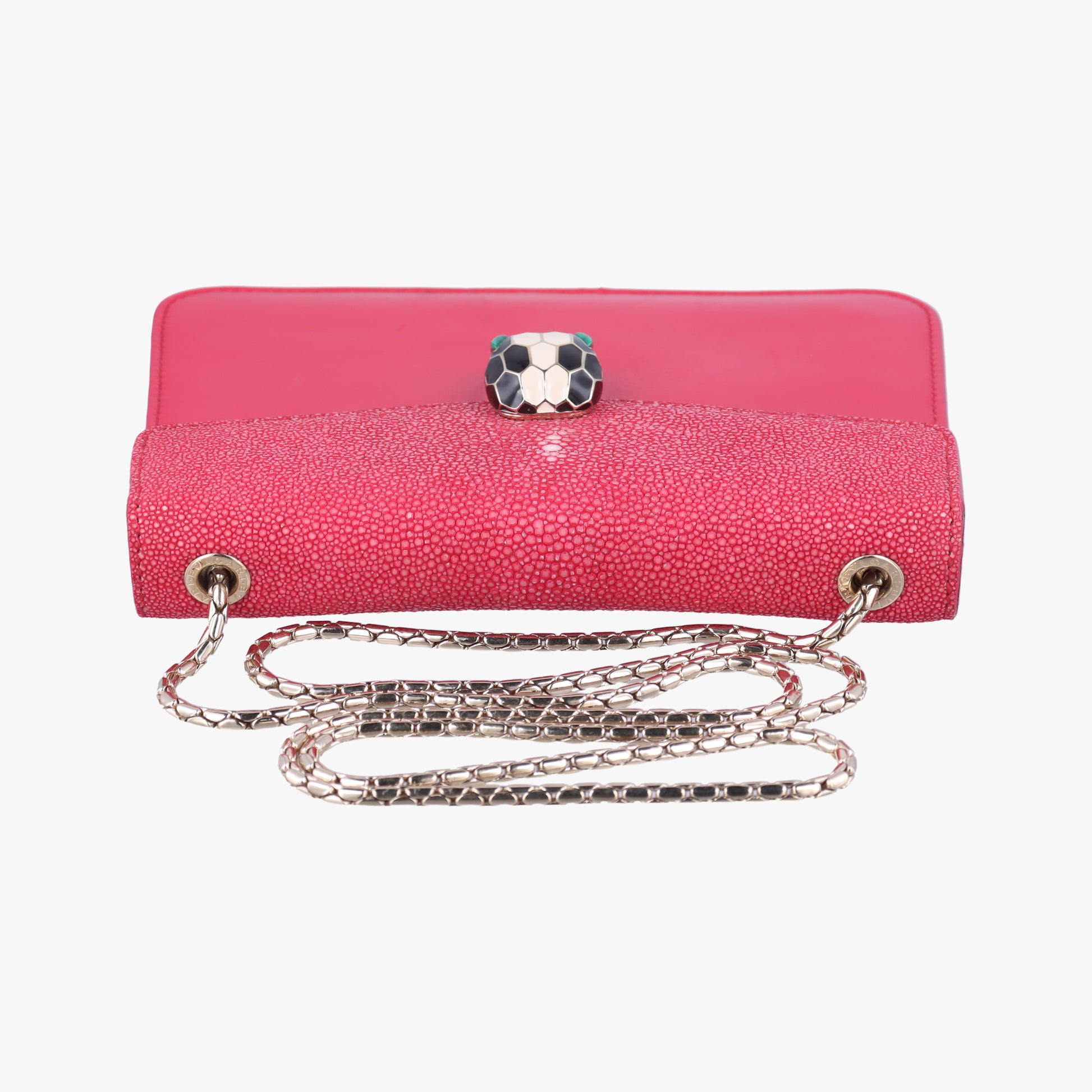 Serpenti Rose Galuchat Skin×Leather RP.D15.39799セルペンティ ローズ レッド ガルーシャスキン×ザー RP.D15.39799