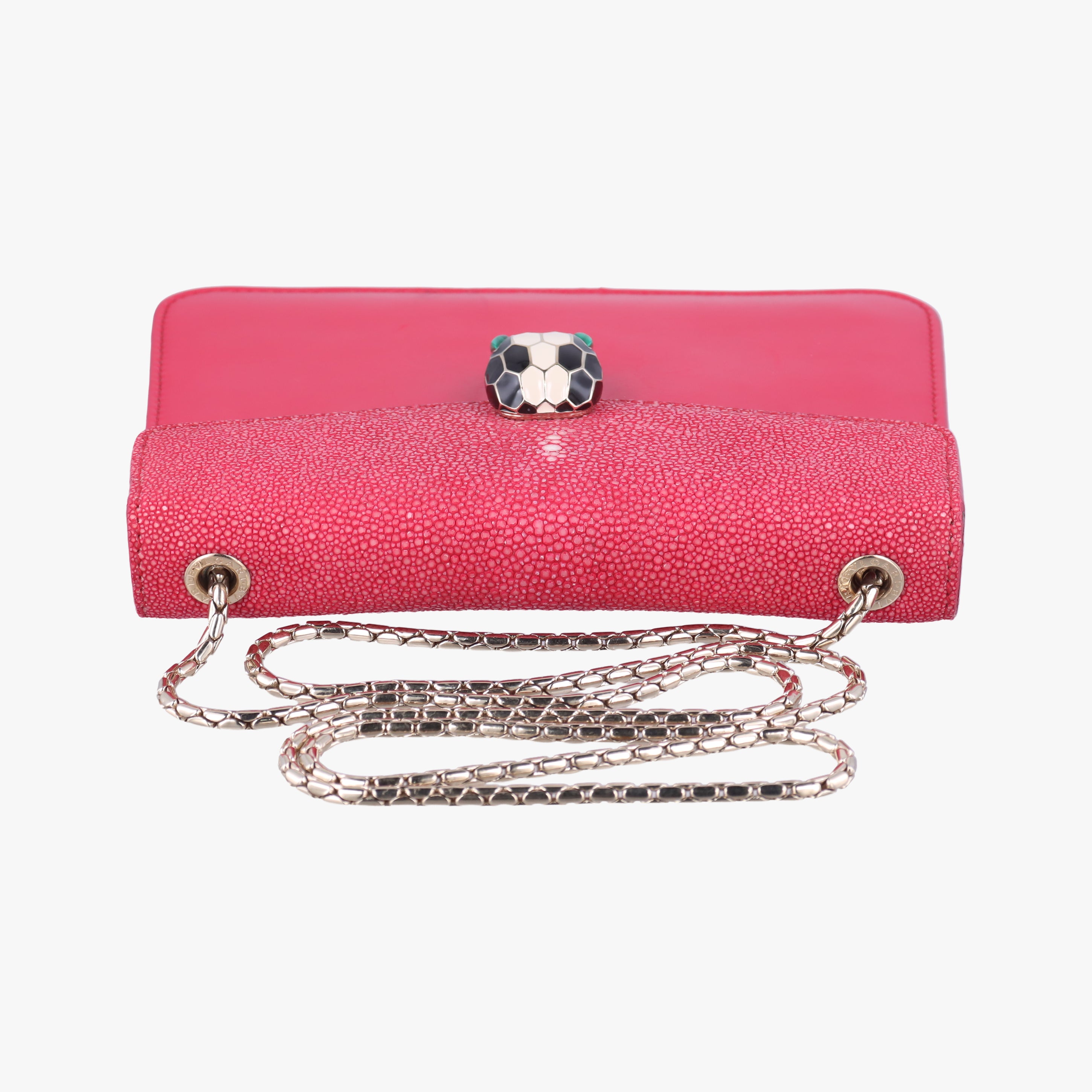 Serpenti Rose Galuchat Skin×Leather RP.D15.39799セルペンティ ローズ レッド ガルーシャスキン×ザー RP.D15.39799