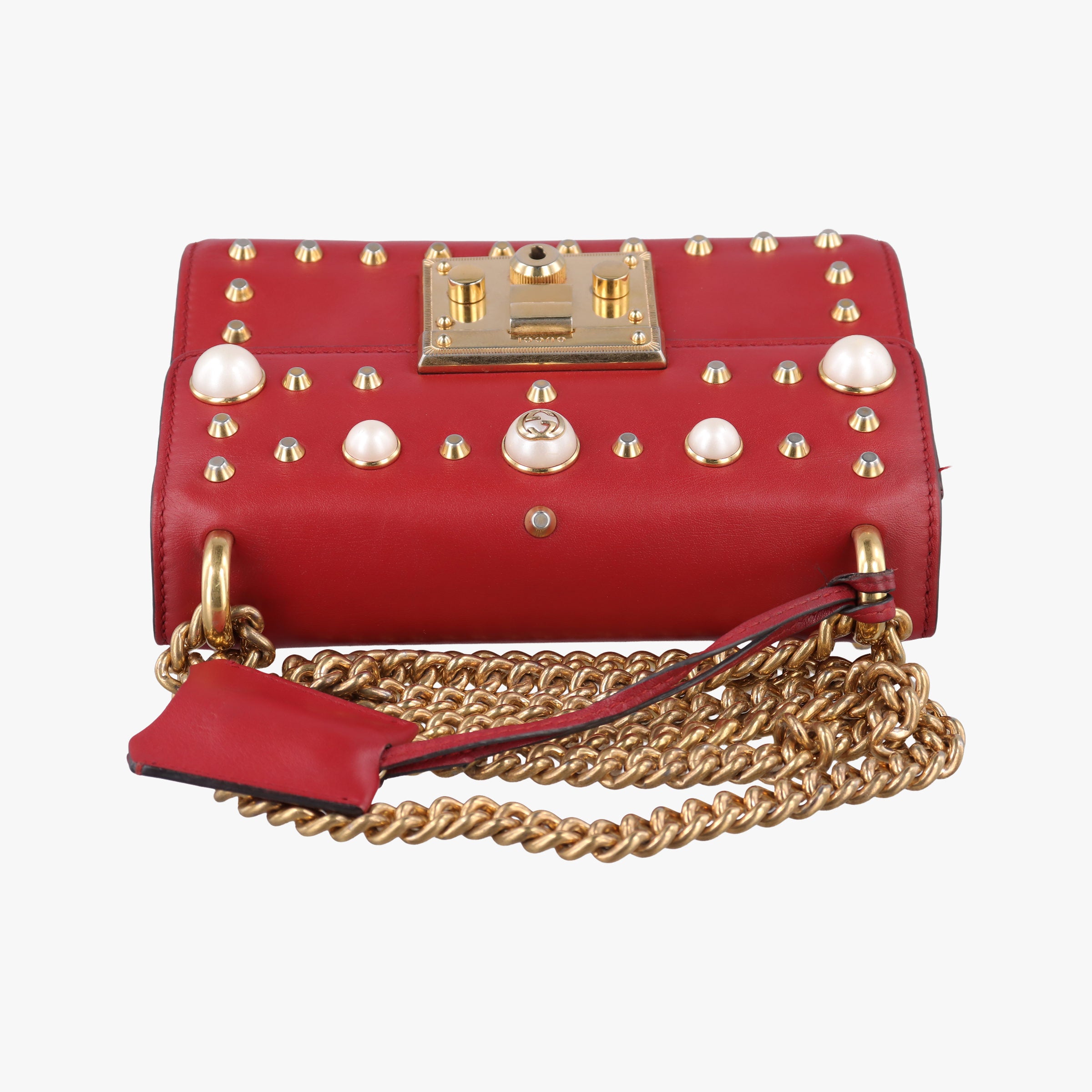 Padlock Red Leather 432182 F021822215パドロック レッド レザー 432182 F021822215