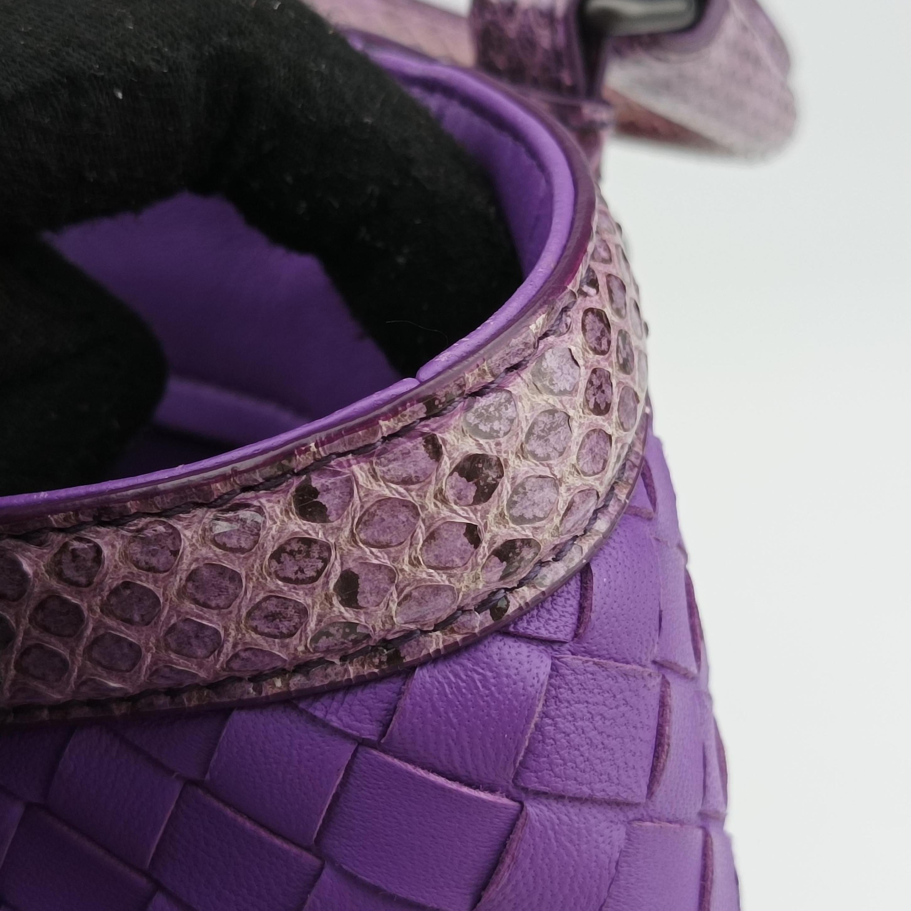 Intrecciato Purple lambskin×snakeskin B04785179Qイントレチャート パープル ラムスキン×ヘビ革 B04785179Q