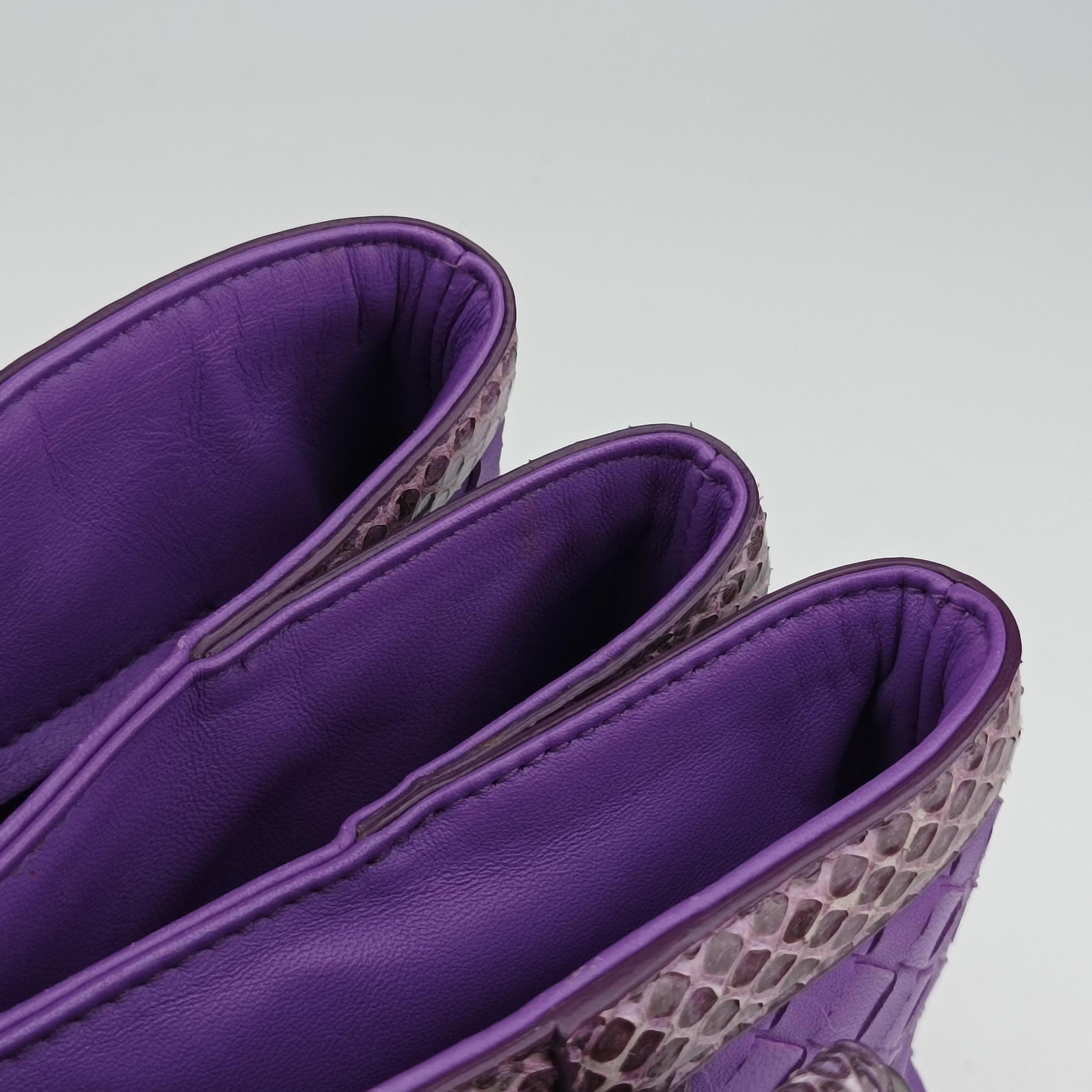 Intrecciato Purple lambskin×snakeskin B04785179Qイントレチャート パープル ラムスキン×ヘビ革 B04785179Q