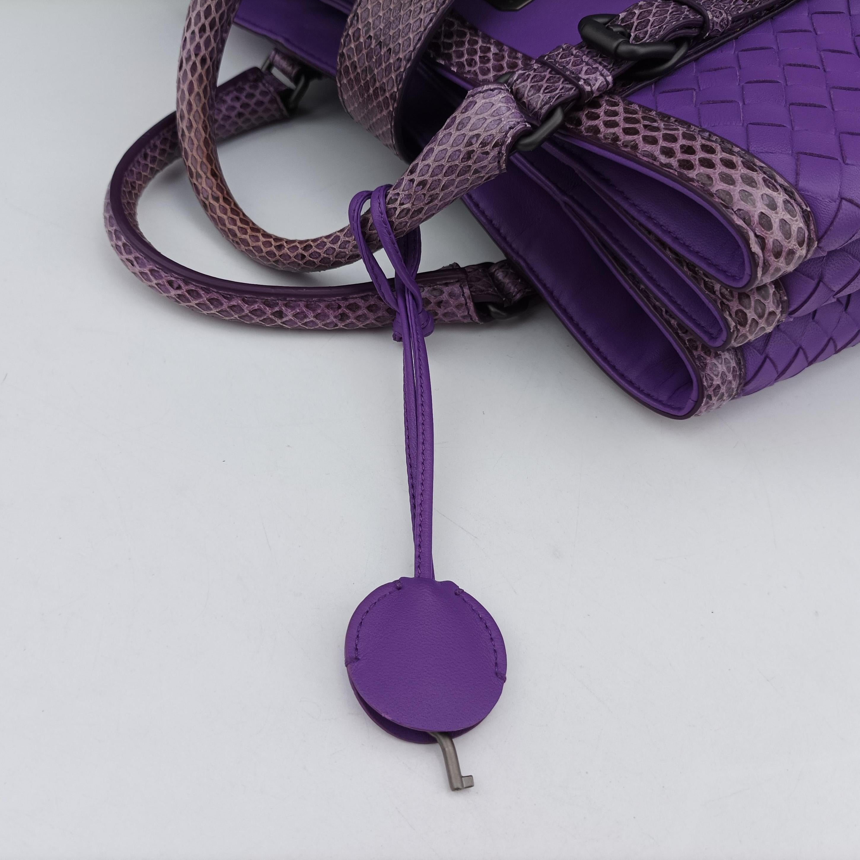 Intrecciato Purple lambskin×snakeskin B04785179Qイントレチャート パープル ラムスキン×ヘビ革 B04785179Q