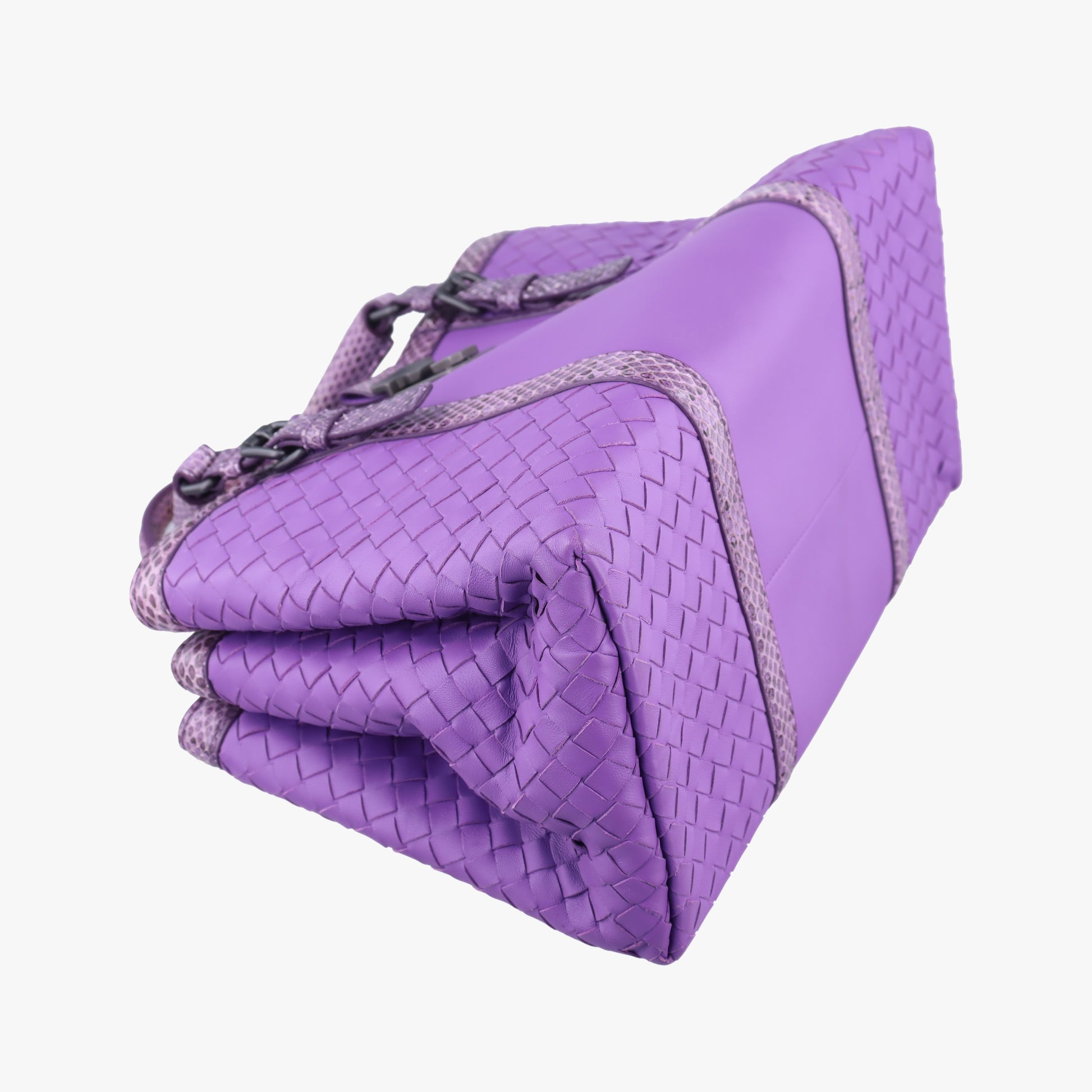 Intrecciato Purple lambskin×snakeskin B04785179Qイントレチャート パープル ラムスキン×ヘビ革 B04785179Q