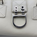 D Logo Mini Boston White Leather 04-BO-0016Dロゴ ミニボストン ホワイト レザー 04-BO-0016