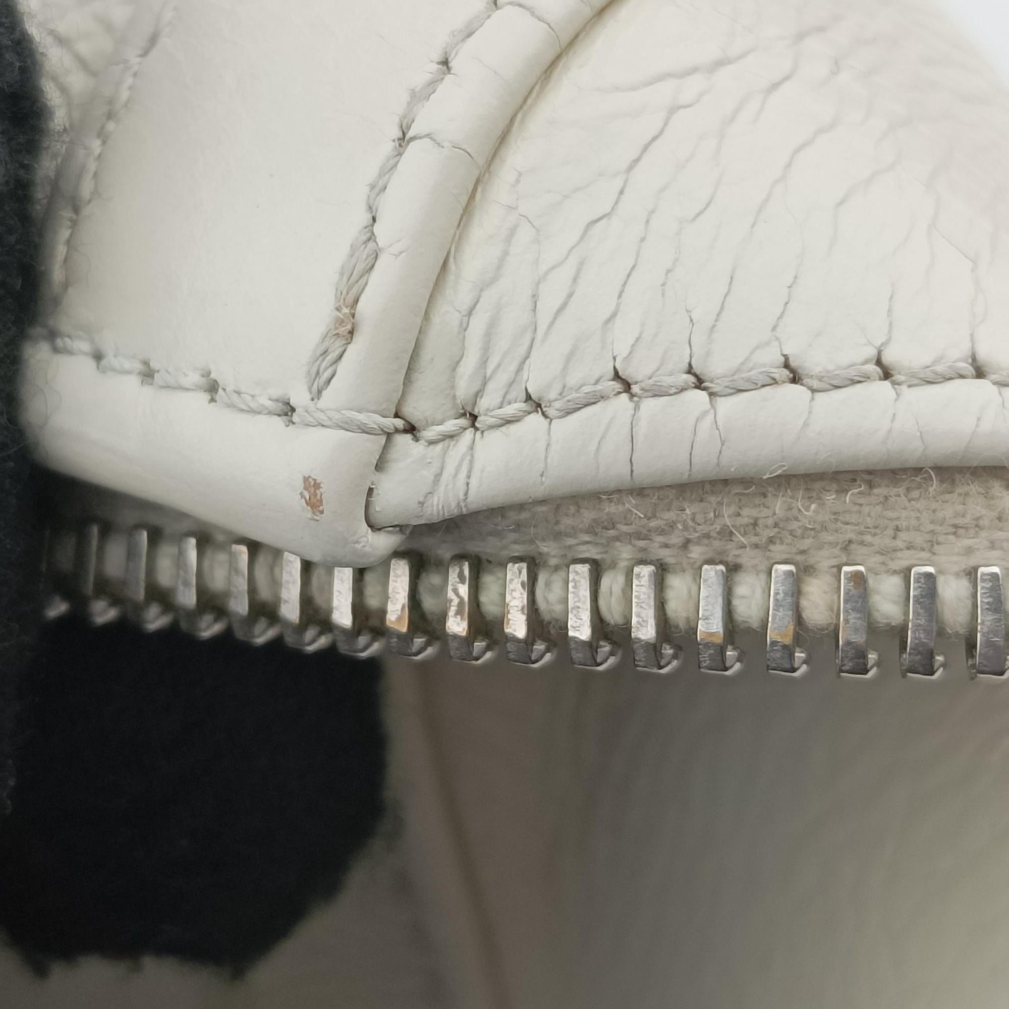 D Logo Mini Boston White Leather 04-BO-0016Dロゴ ミニボストン ホワイト レザー 04-BO-0016