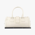 D Logo Mini Boston White Leather 04-BO-0016Dロゴ ミニボストン ホワイト レザー 04-BO-0016