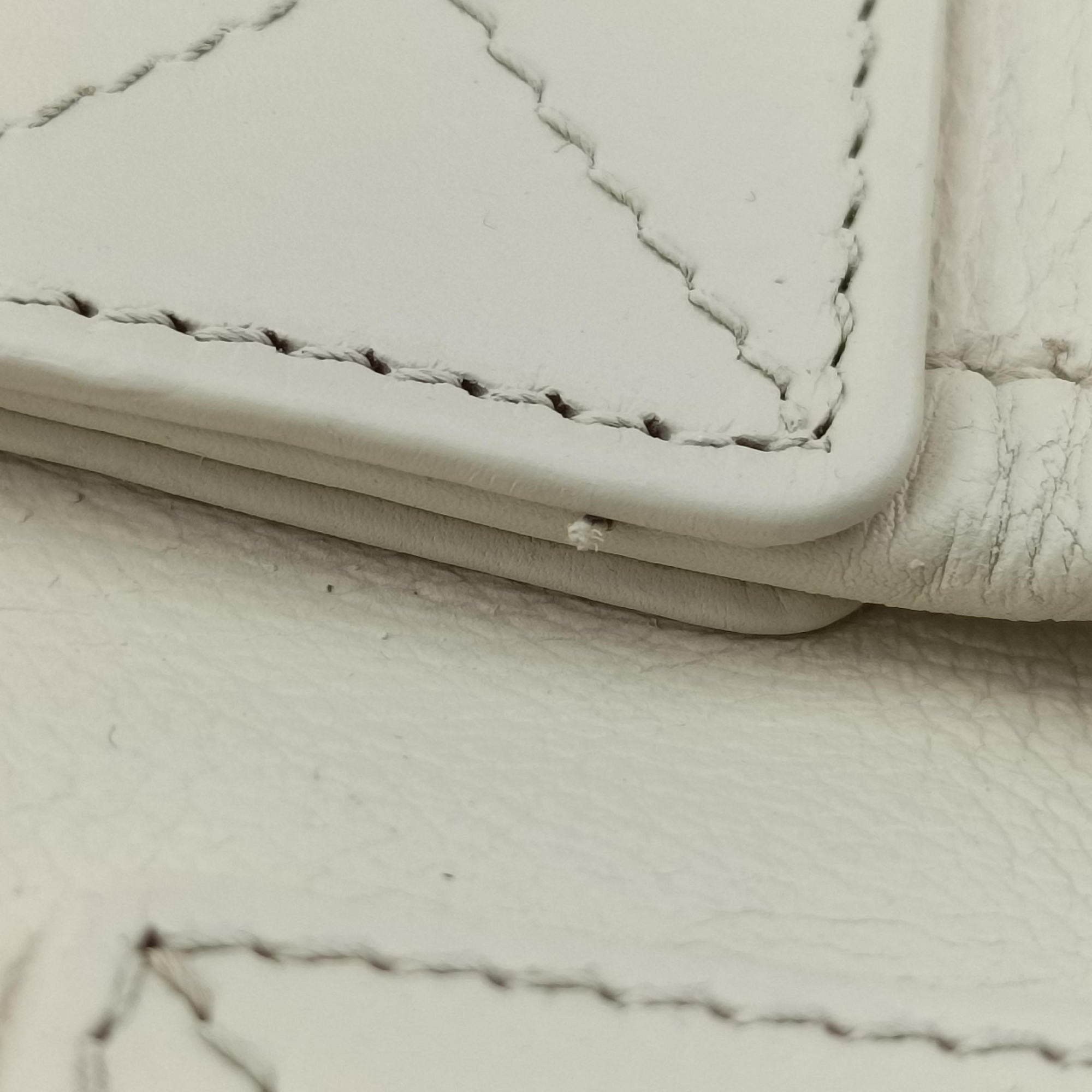 D Logo Mini Boston White Leather 04-BO-0016Dロゴ ミニボストン ホワイト レザー 04-BO-0016