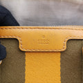 Sherry Line Beige×yellow×green canvas×Leather 247205 A014305458シェリーライン ベージュ×イエロー×グリーン キャンバス×レザー 247205 A014305458